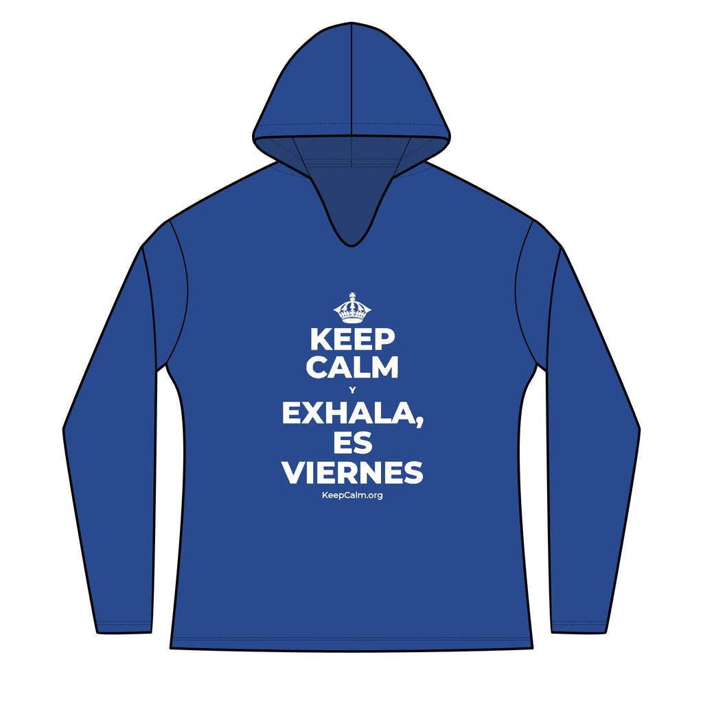 KEEP CALM Y EXHALA, ES VIERNES Women's Long Sleeve Hoodie