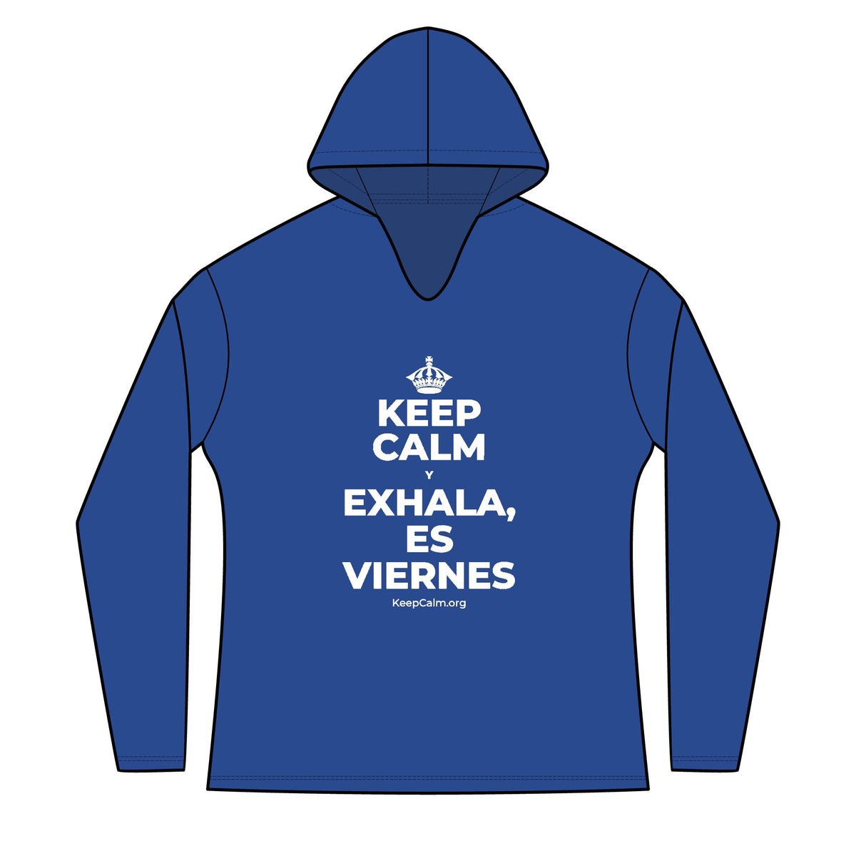 KEEP CALM Y EXHALA, ES VIERNES Women's Long Sleeve Hoodie