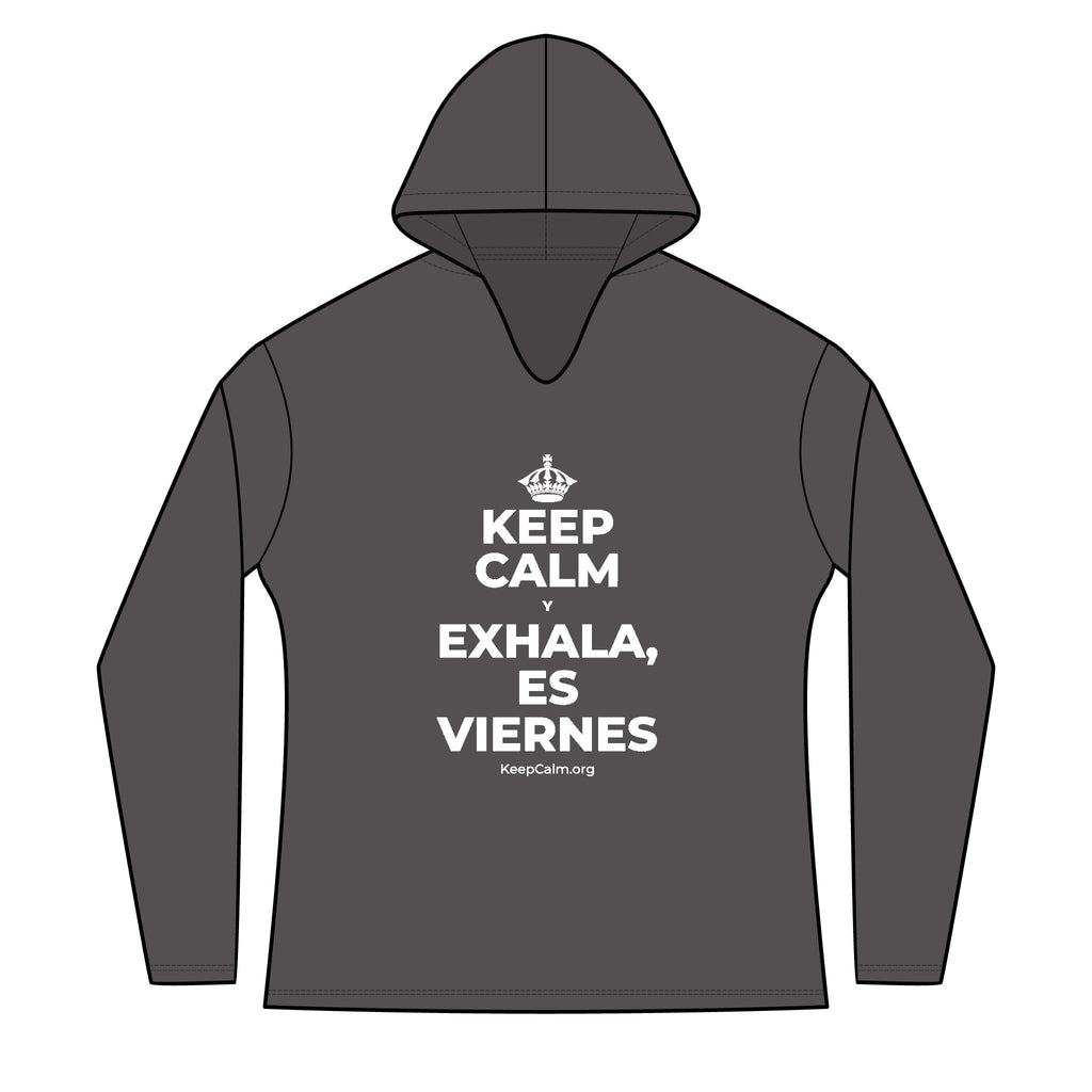 KEEP CALM Y EXHALA, ES VIERNES Women's Long Sleeve Hoodie