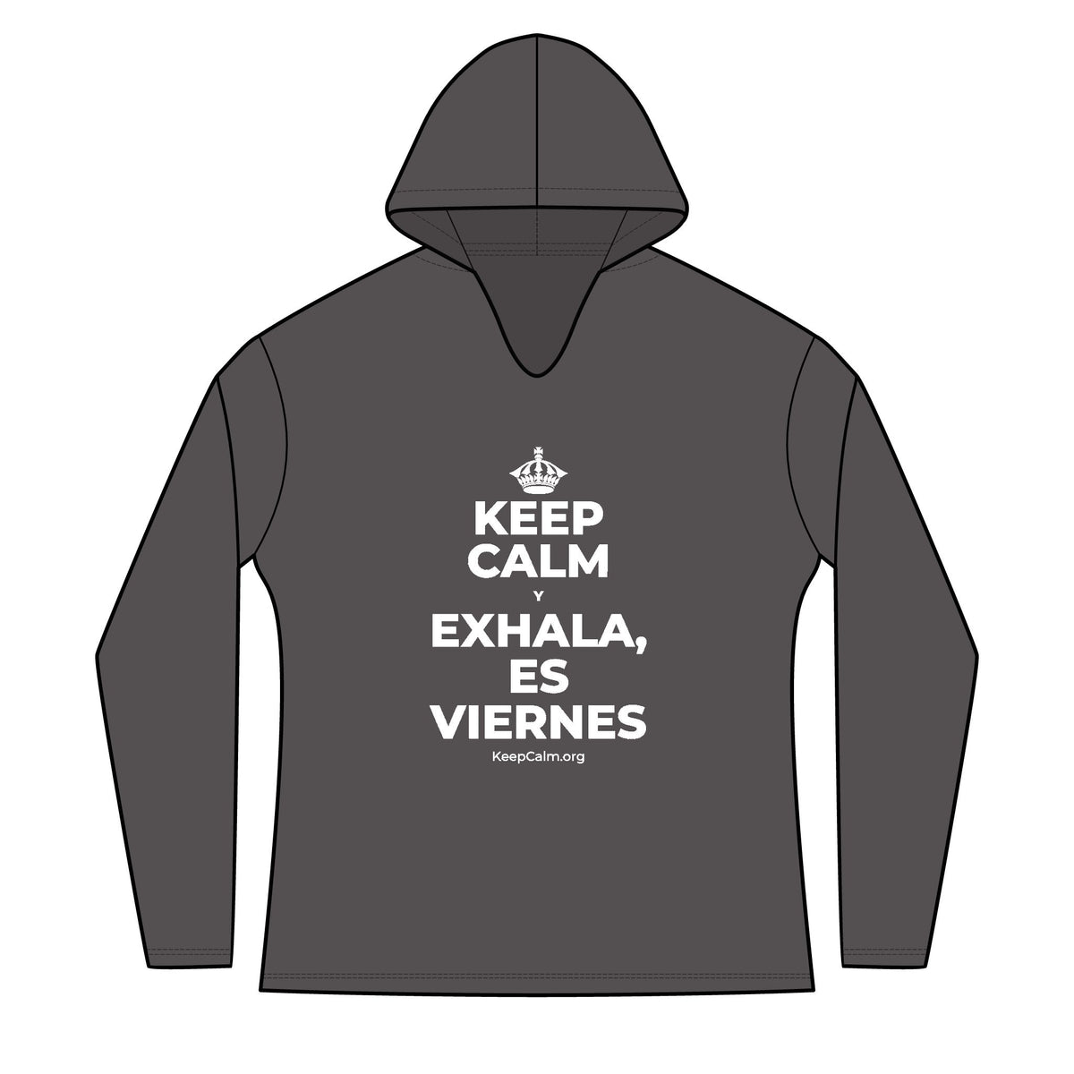 KEEP CALM Y EXHALA, ES VIERNES Women's Long Sleeve Hoodie