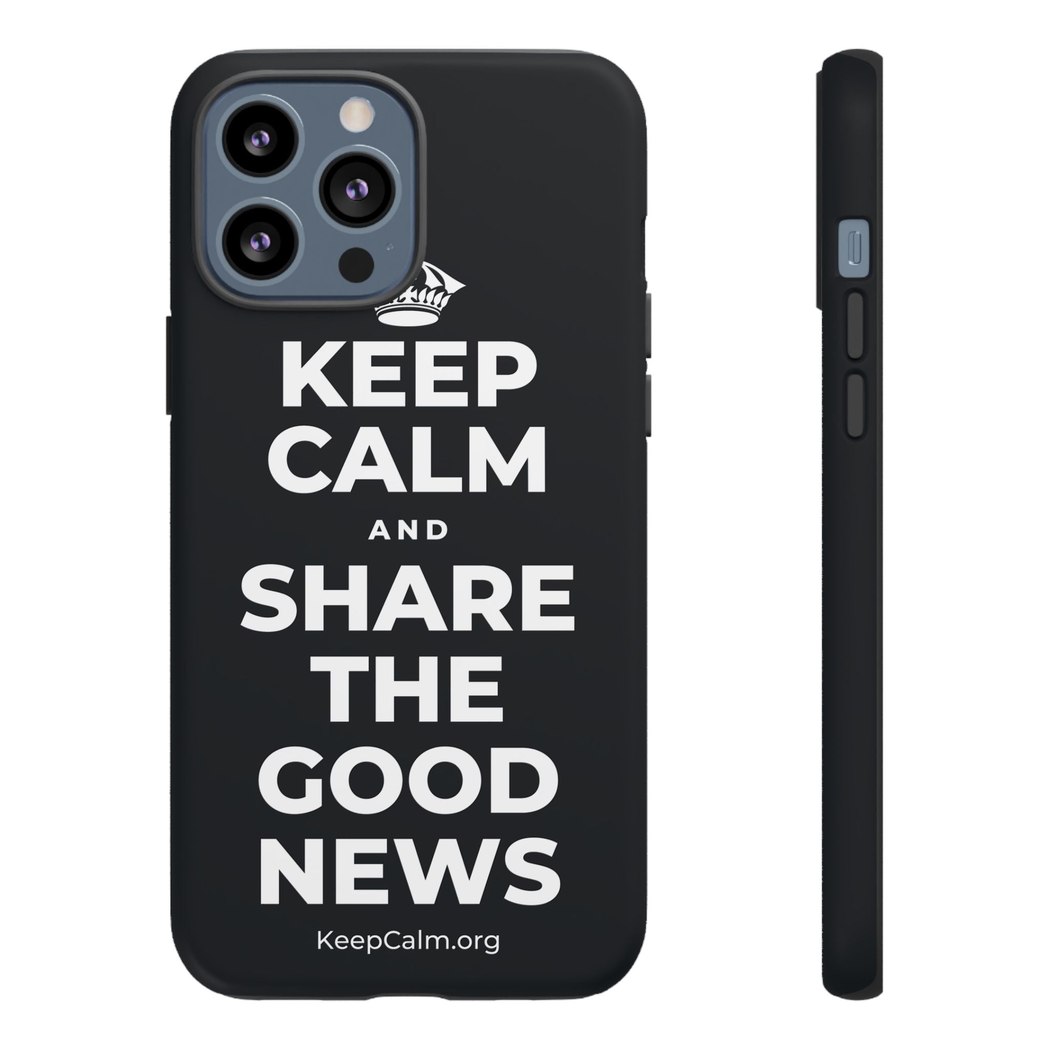 KEEP CALM AND SHARE THE GOOD NEWS Phone Case (Dark)