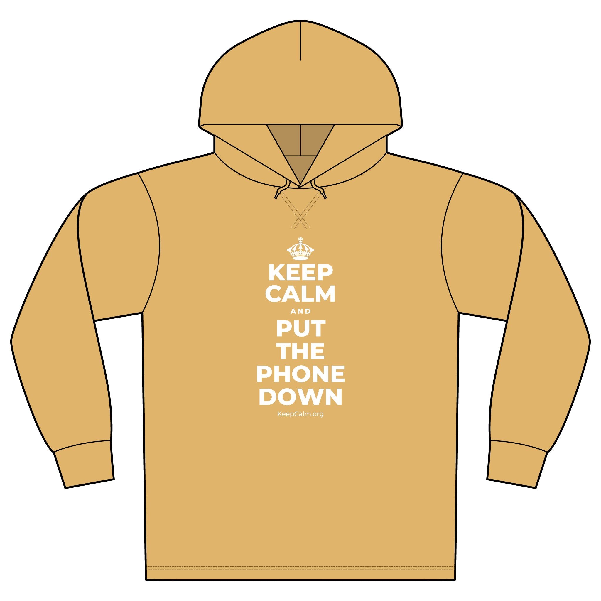KEEP CALM AND PUT THE PHONE DOWN Organic Hoodie Tee