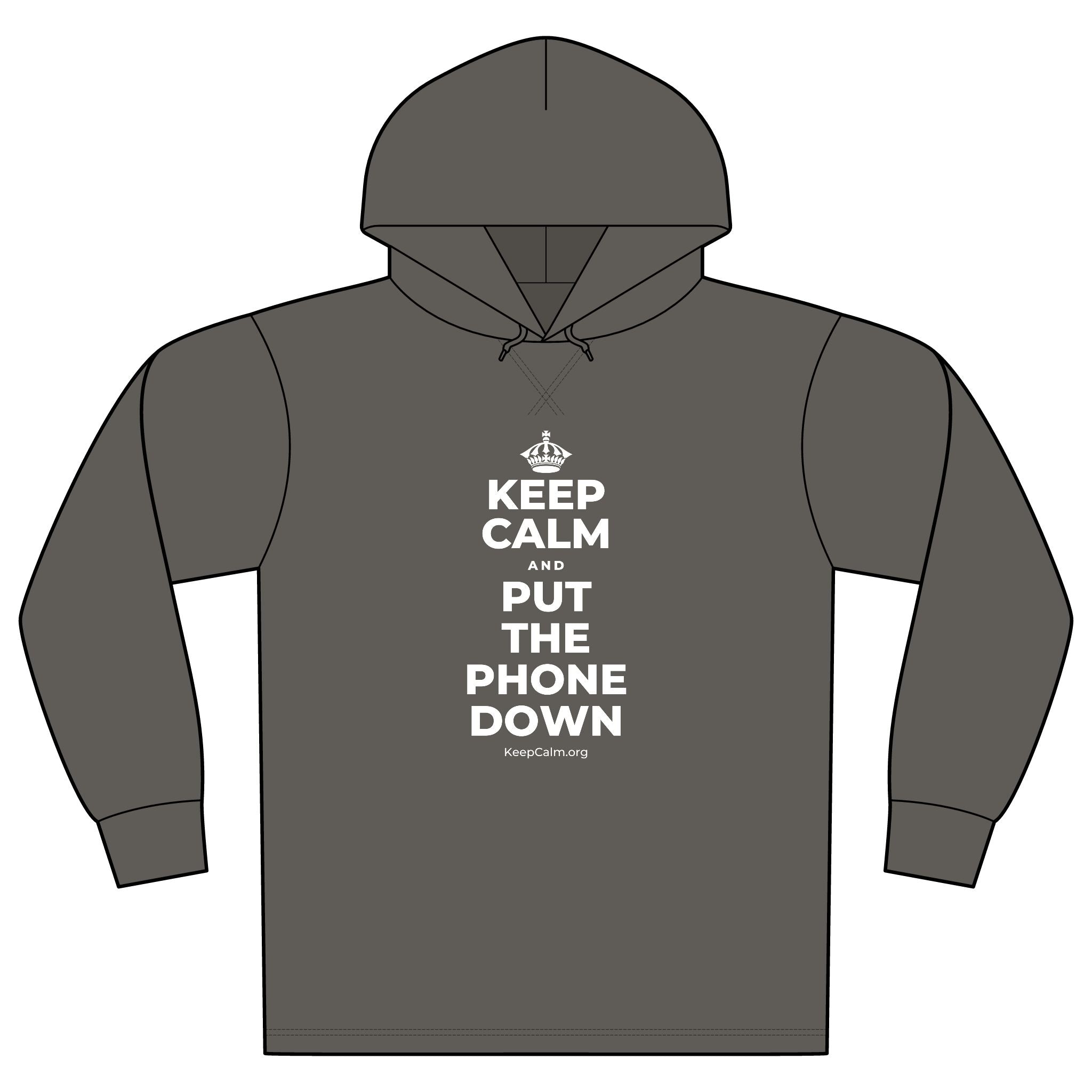 KEEP CALM AND PUT THE PHONE DOWN Organic Hoodie Tee