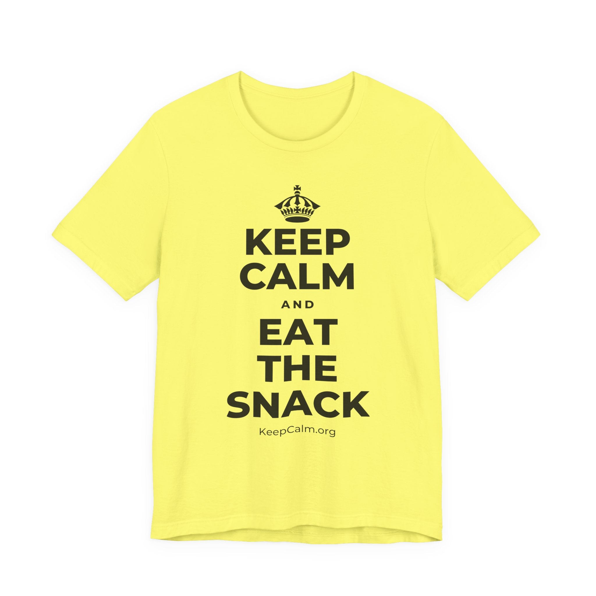KEEP CALM AND EAT THE SNACK T-Shirt (Soft Cream–Heather Mauve)