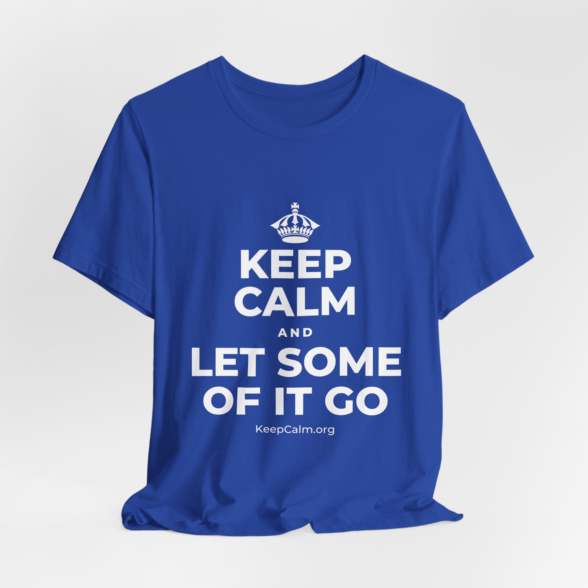KEEP CALM AND LET SOME OF IT GO T-Shirt (Soft Cream–Heather Mauve)