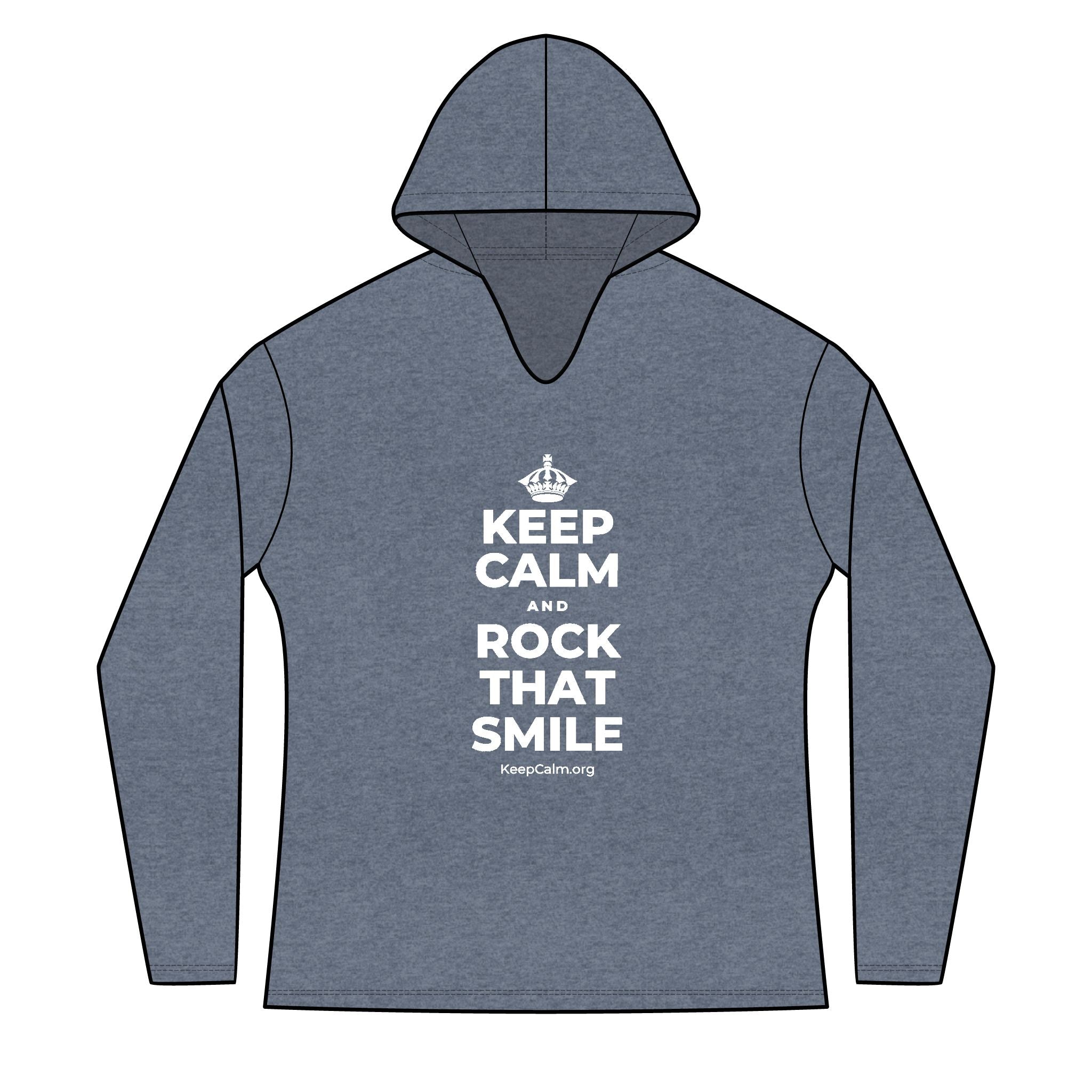 KEEP CALM AND ROCK THAT SMILE Women's Long Sleeve Hoodie