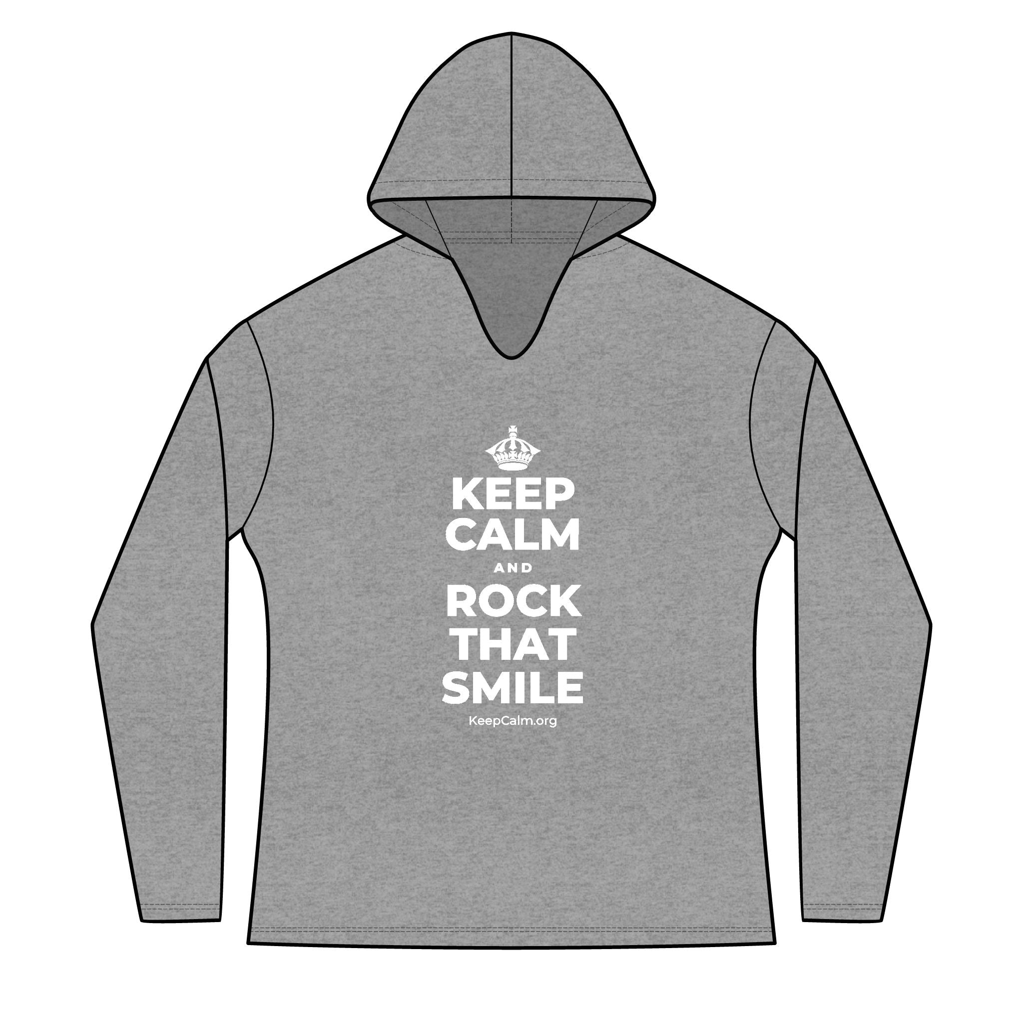 KEEP CALM AND ROCK THAT SMILE Women's Long Sleeve Hoodie