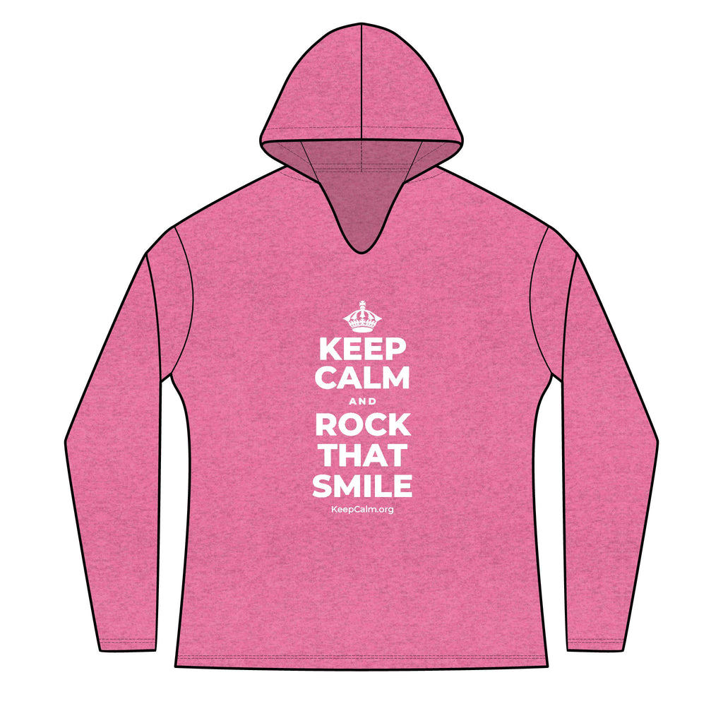 KEEP CALM AND ROCK THAT SMILE Women's Long Sleeve Hoodie