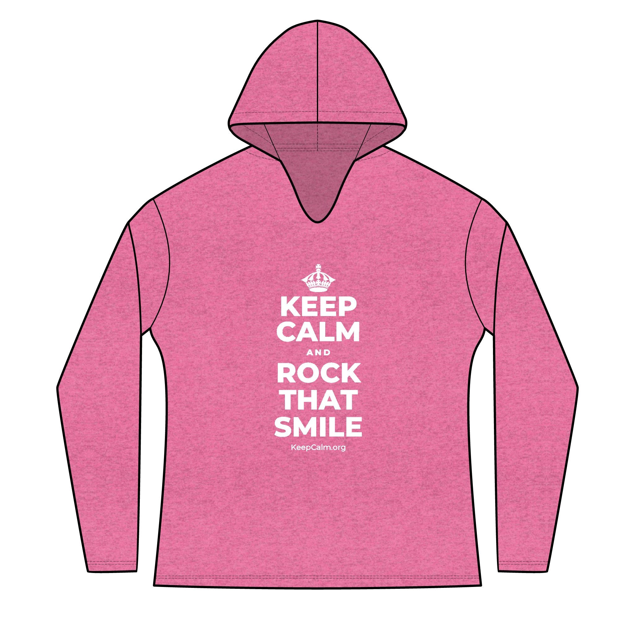 KEEP CALM AND ROCK THAT SMILE Women's Long Sleeve Hoodie