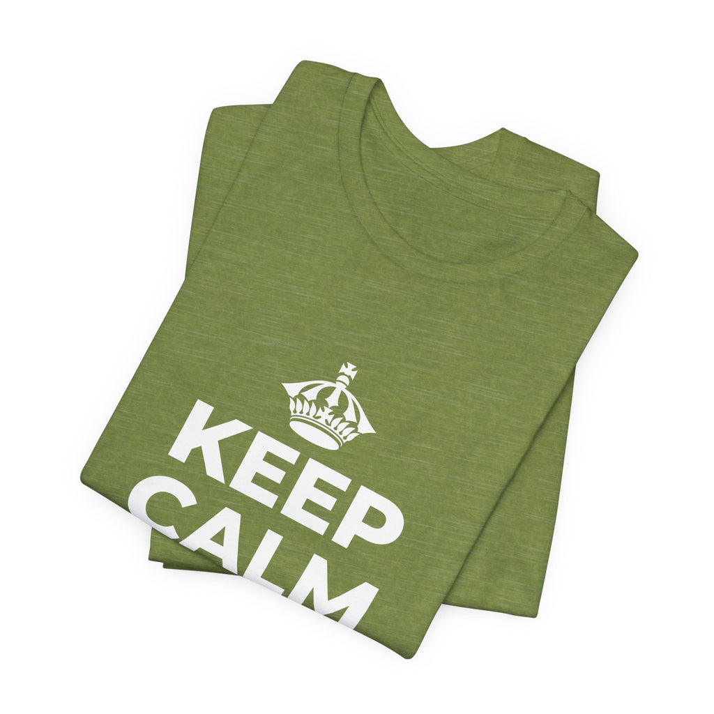 KEEP CALM AND LOCK IN T-Shirt (Baby Blue–Silver)