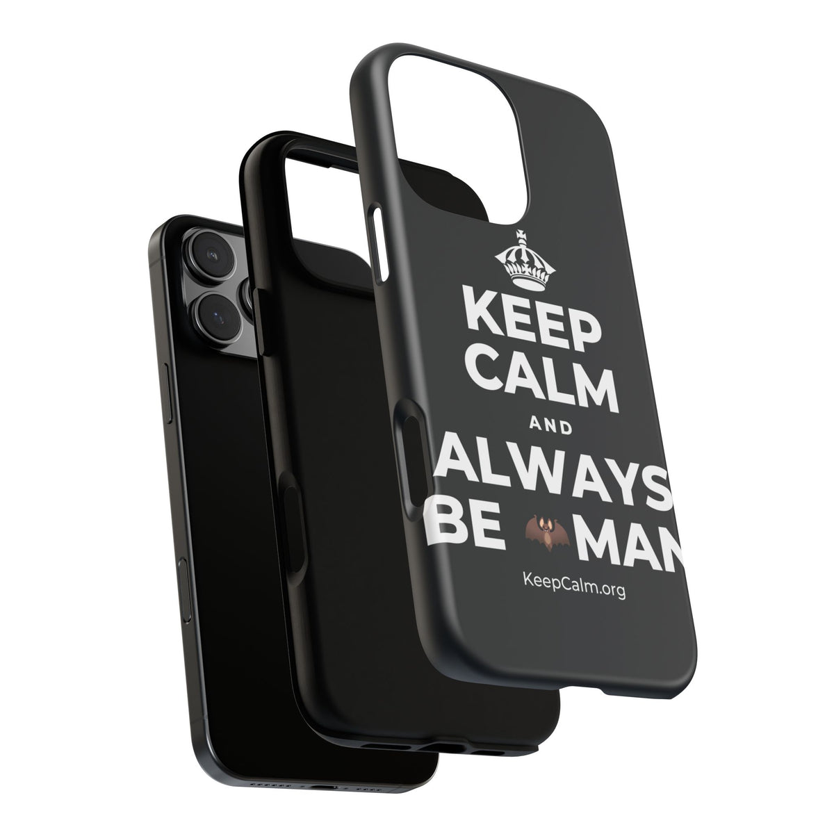 KEEP CALM AND ALWAYS BE 🦇MAN Phone Case (Dark)