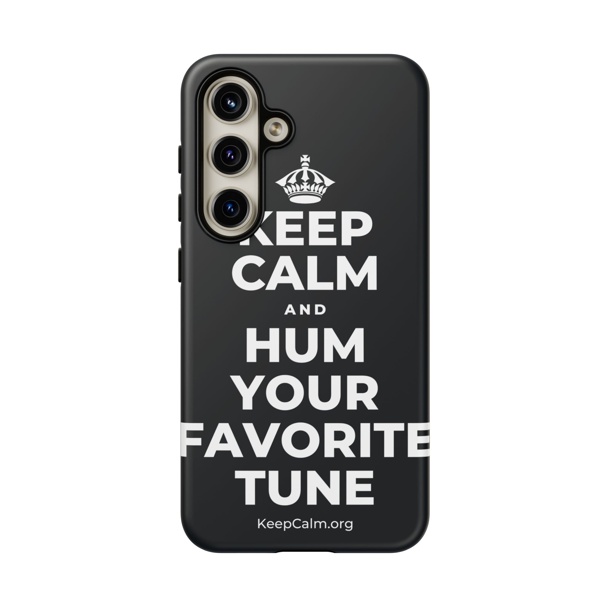 KEEP CALM AND HUM YOUR FAVORITE TUNE Phone Case (Dark)