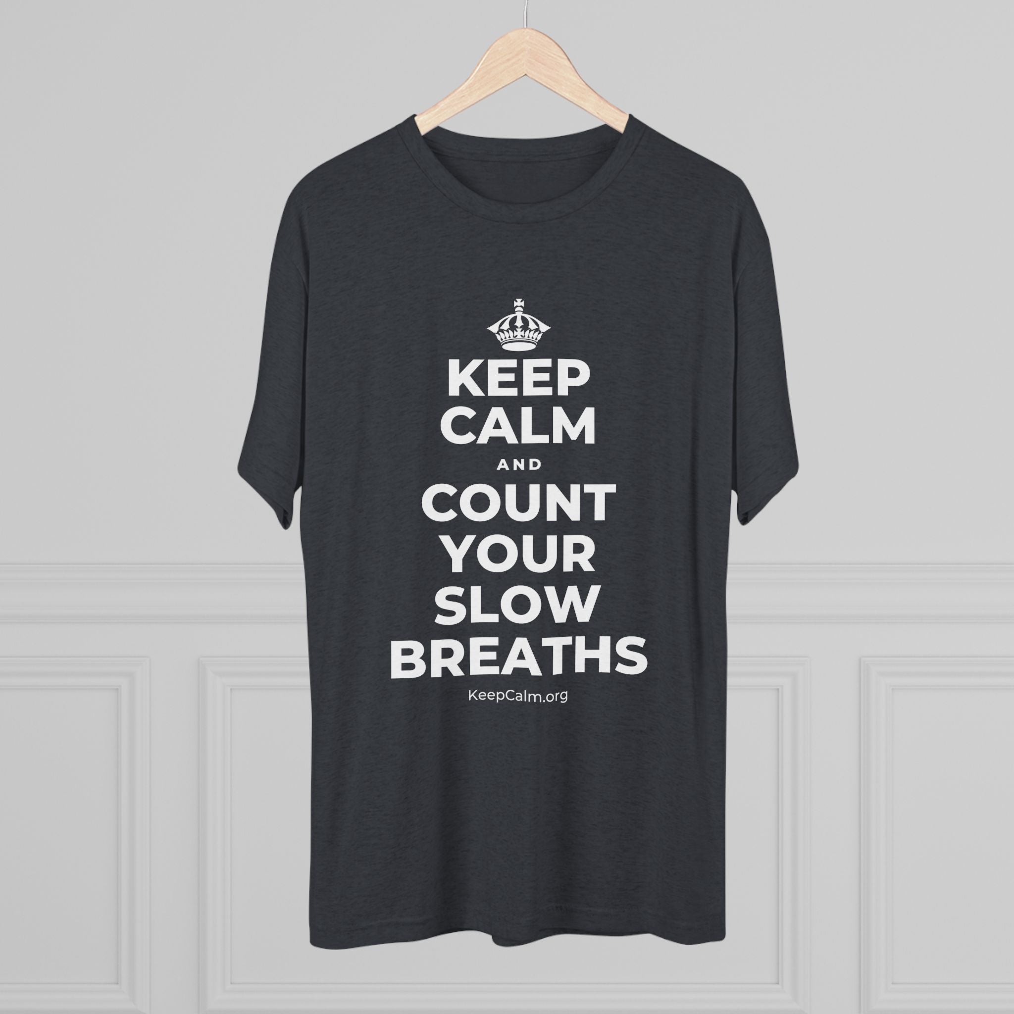 KEEP CALM AND COUNT YOUR SLOW BREATHS Tri-Blend Tee