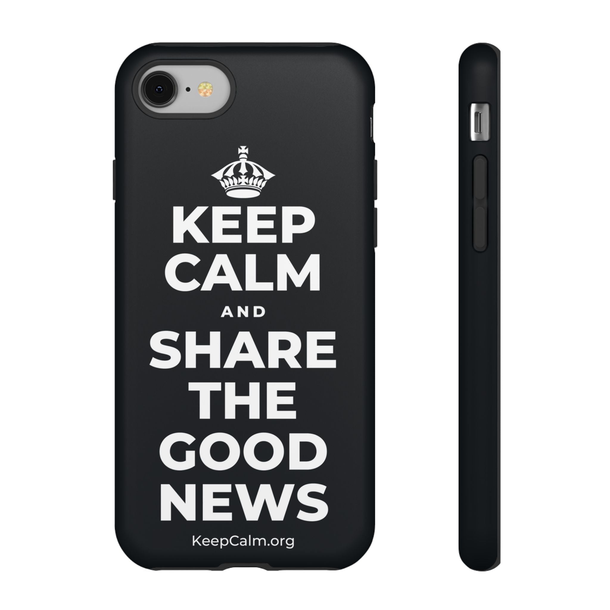 KEEP CALM AND SHARE THE GOOD NEWS Phone Case (Dark)
