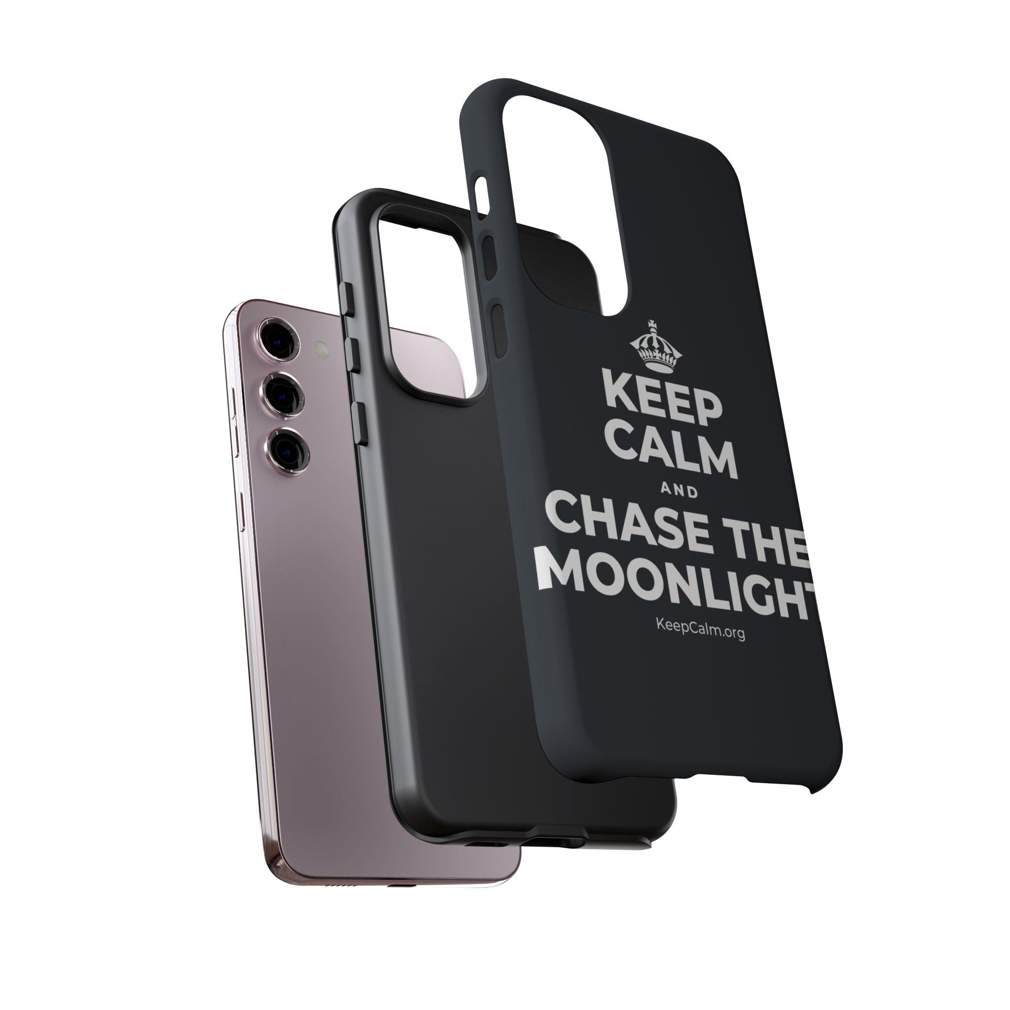 KEEP CALM AND CHASE THE MOONLIGHT Phone Case (Dark)