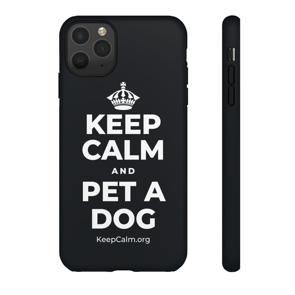 KEEP CALM AND PET A DOG Phone Case (Dark)