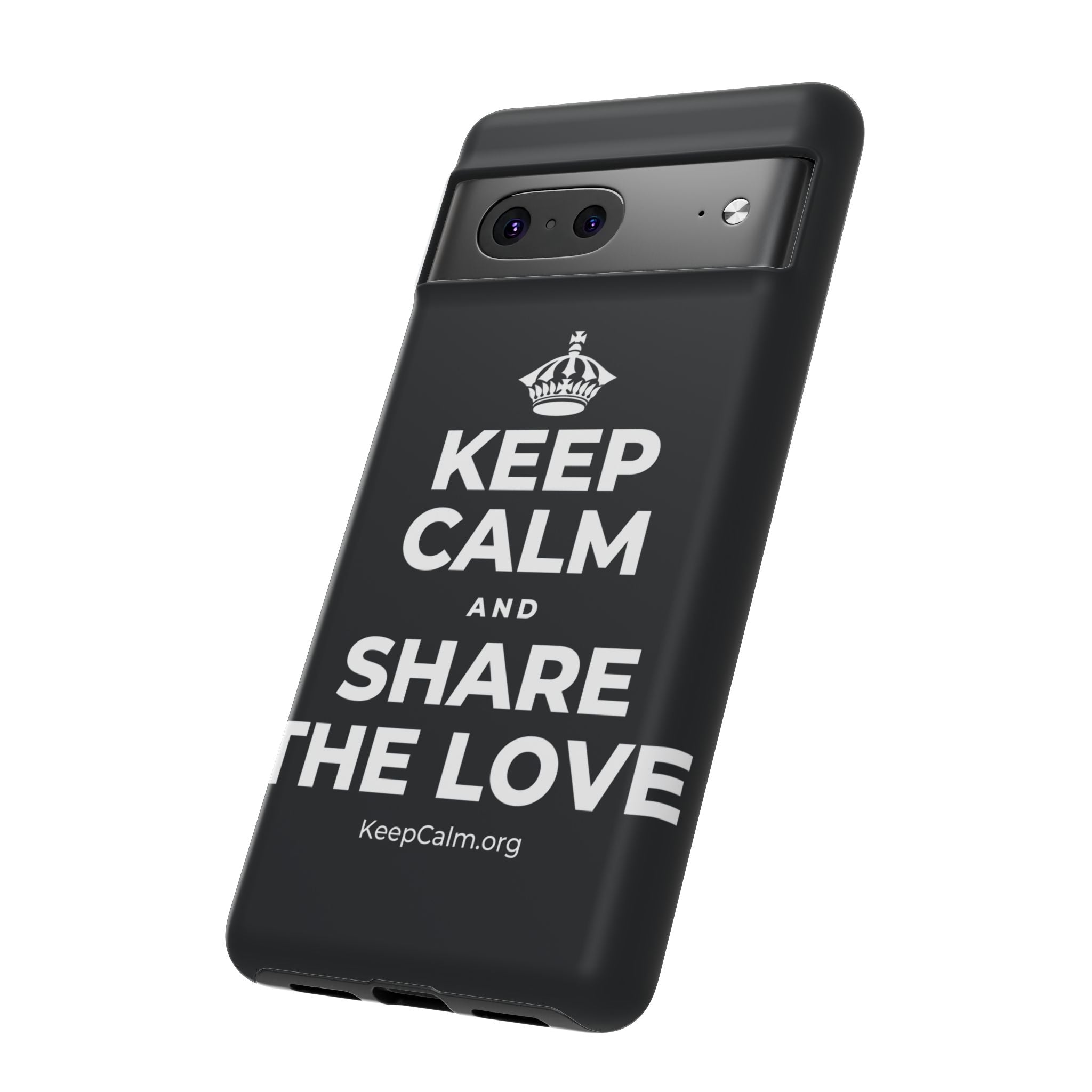 KEEP CALM AND SHARE THE LOVE Phone Case (Dark)