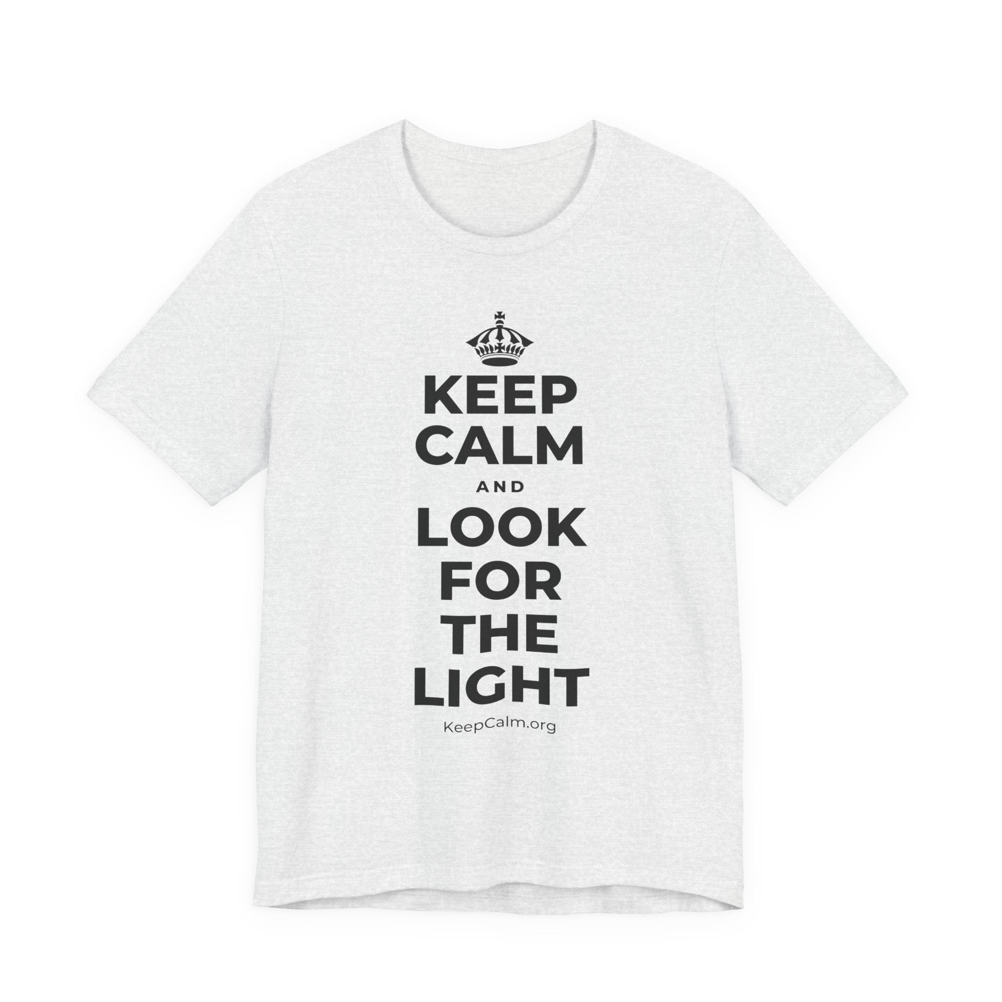 KEEP CALM AND LOOK FOR THE LIGHT T-Shirt (Soft Cream–Heather Mauve)