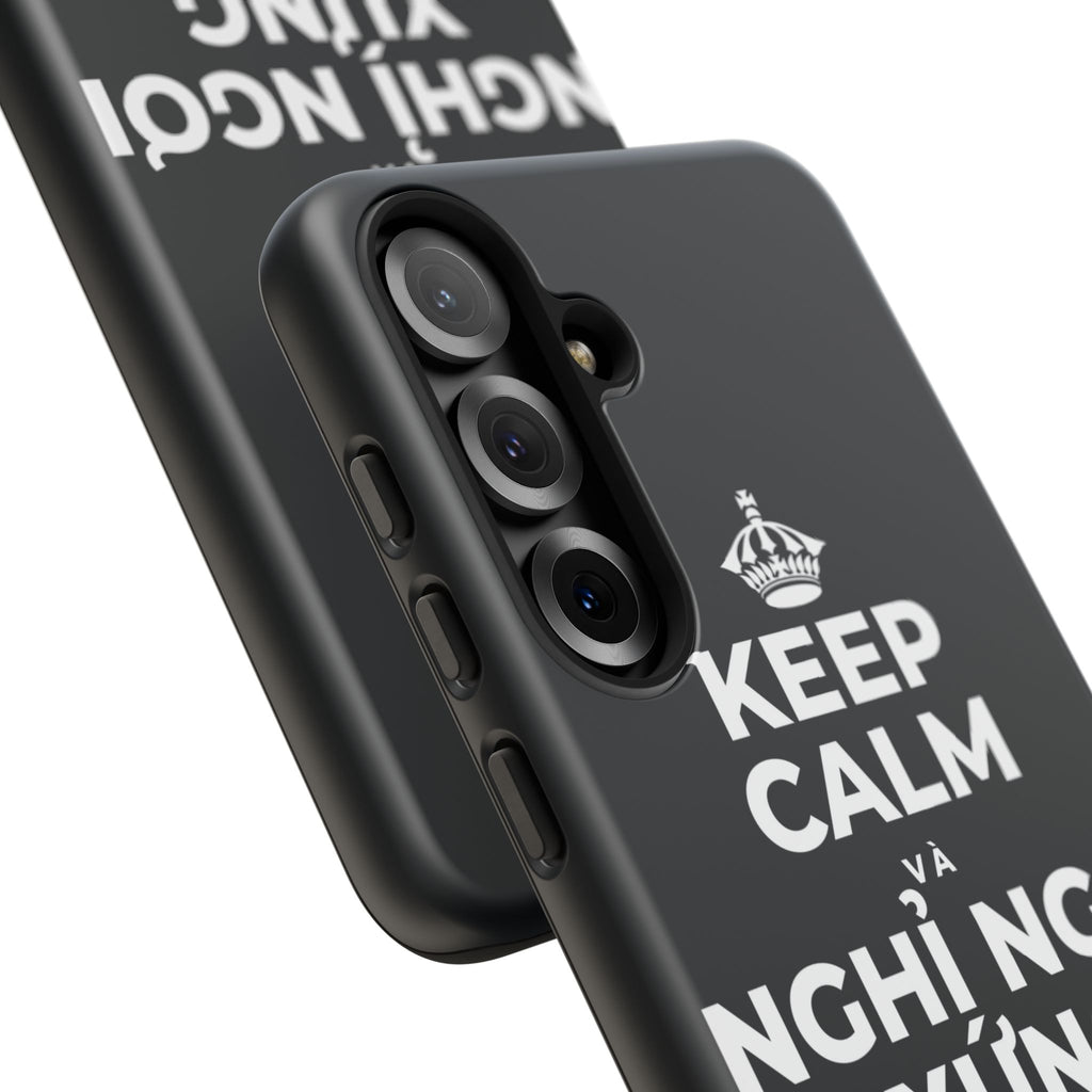 KEEP CALM VÀ NGHỈ NGƠI XỨNG ĐÁNG CỦA BẠN Phone Case (Dark)