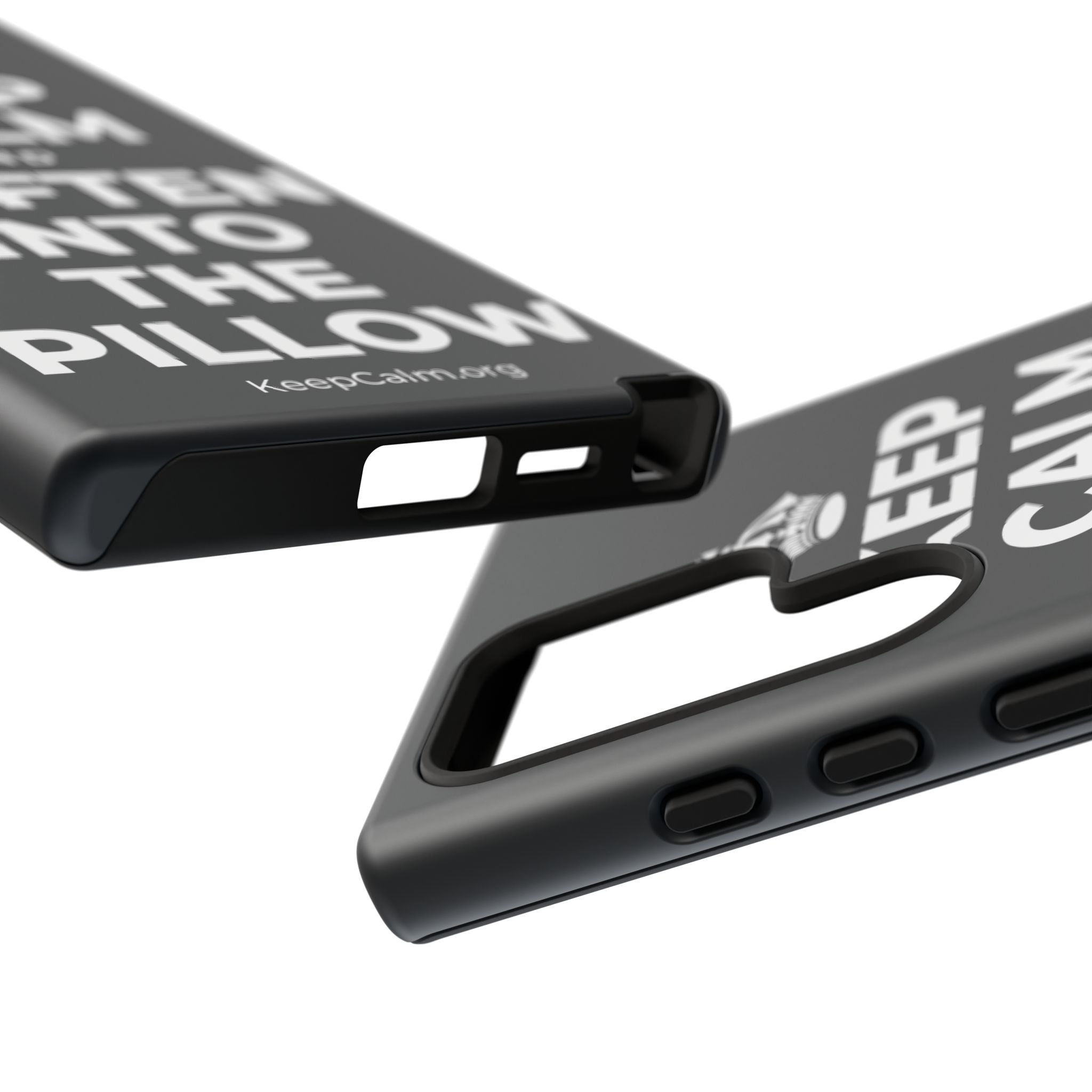 KEEP CALM AND SOFTEN INTO THE PILLOW Phone Case (Dark)