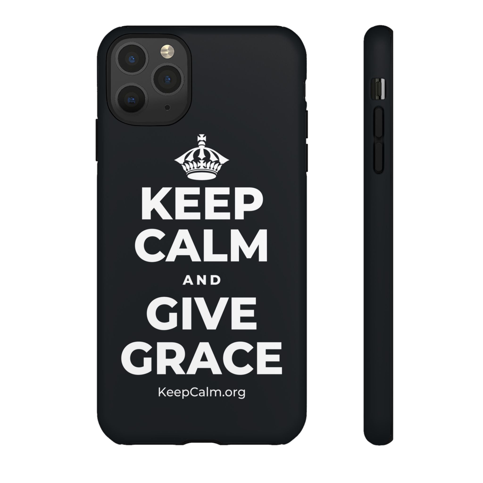 KEEP CALM AND GIVE GRACE Phone Case (Dark)