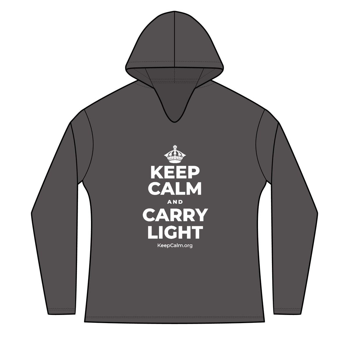 KEEP CALM AND CARRY LIGHT Women's Long Sleeve Hoodie
