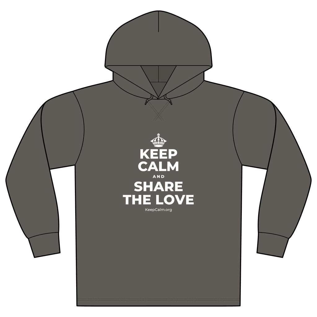 KEEP CALM AND SHARE THE LOVE Organic Hoodie Tee