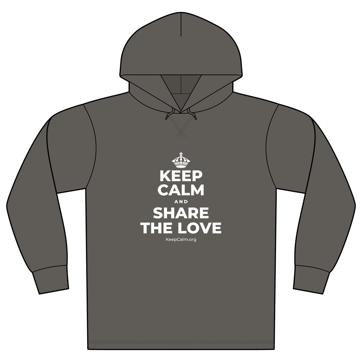 KEEP CALM AND SHARE THE LOVE Organic Hoodie Tee