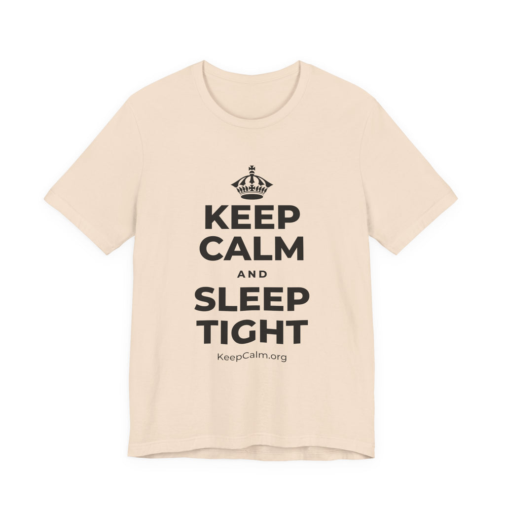 KEEP CALM AND SLEEP TIGHT T-Shirt (Soft Cream–Heather Mauve)
