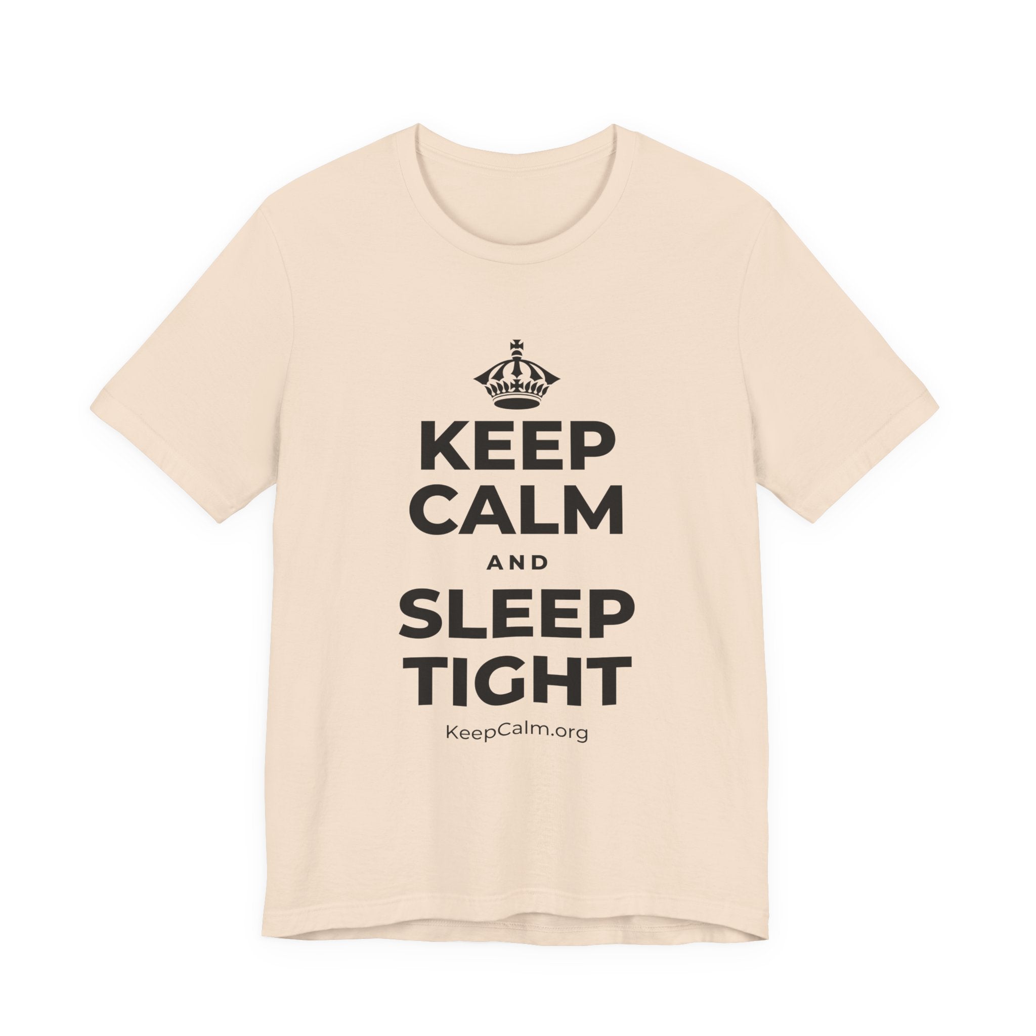 KEEP CALM AND SLEEP TIGHT T-Shirt (Soft Cream–Heather Mauve)