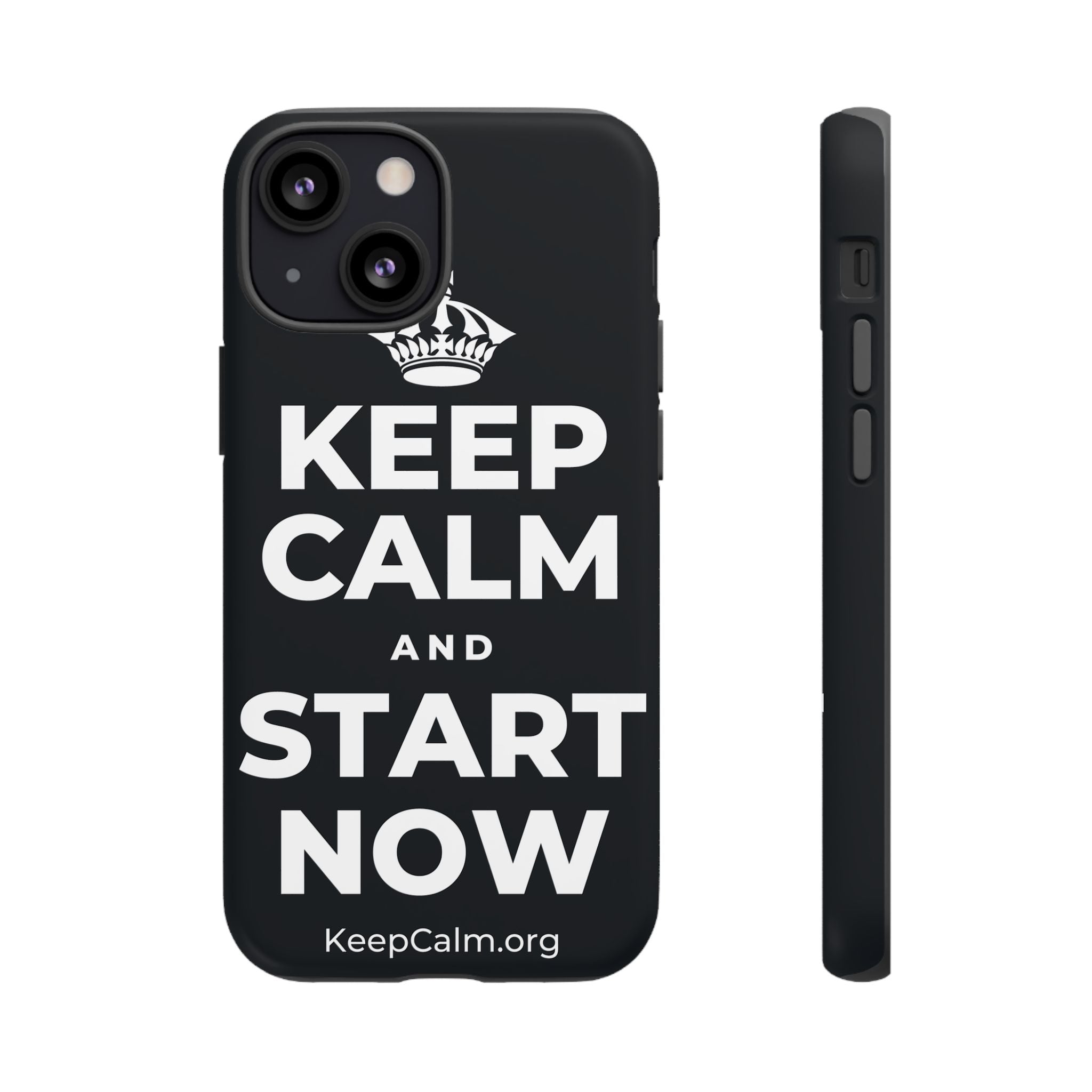 KEEP CALM AND START NOW Phone Case (Dark)
