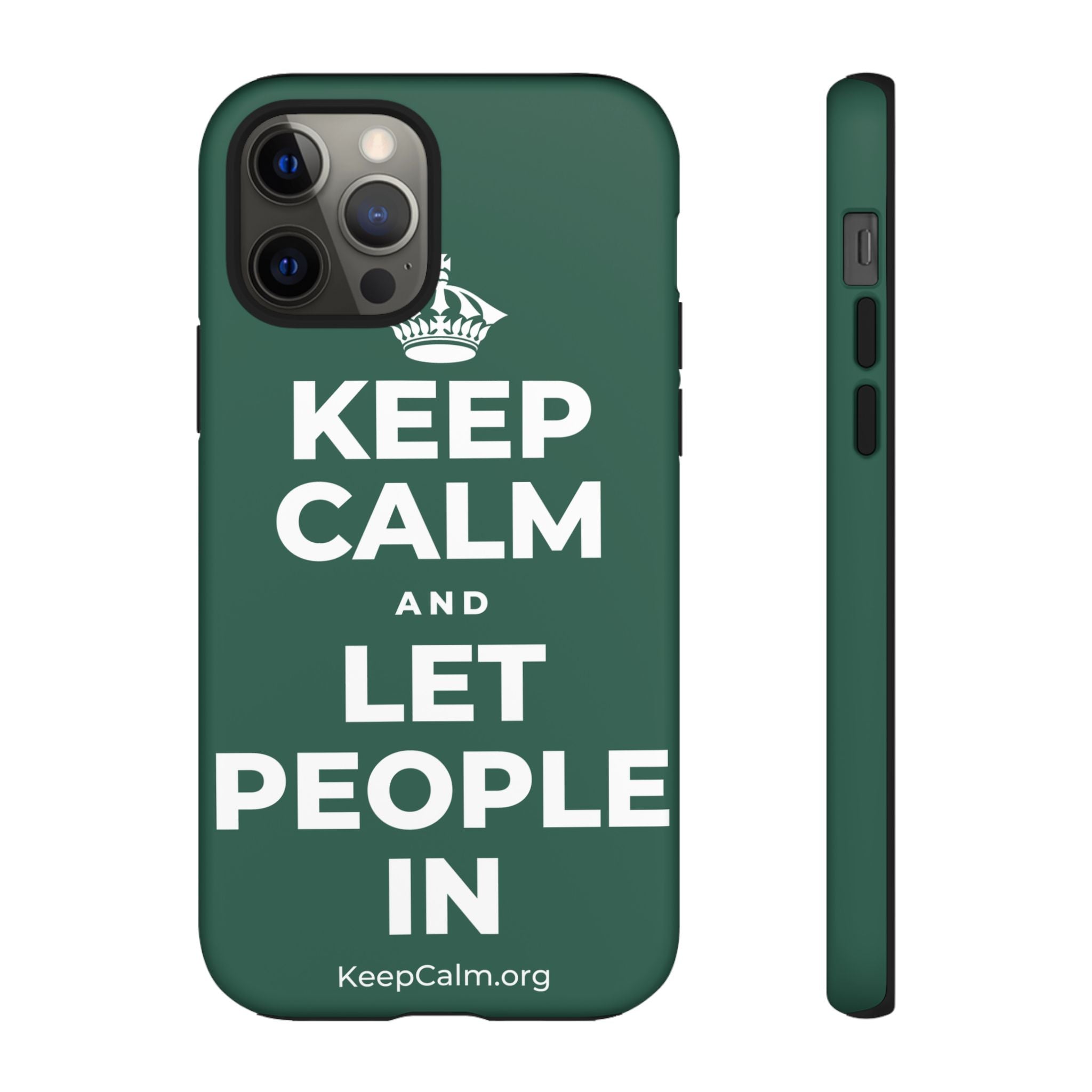 KEEP CALM AND LET PEOPLE IN Phone Case