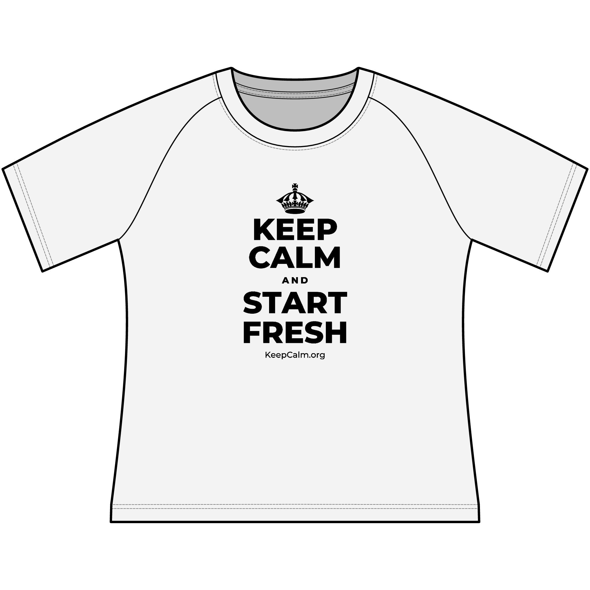 KEEP CALM AND START FRESH Women's Raglan Tee