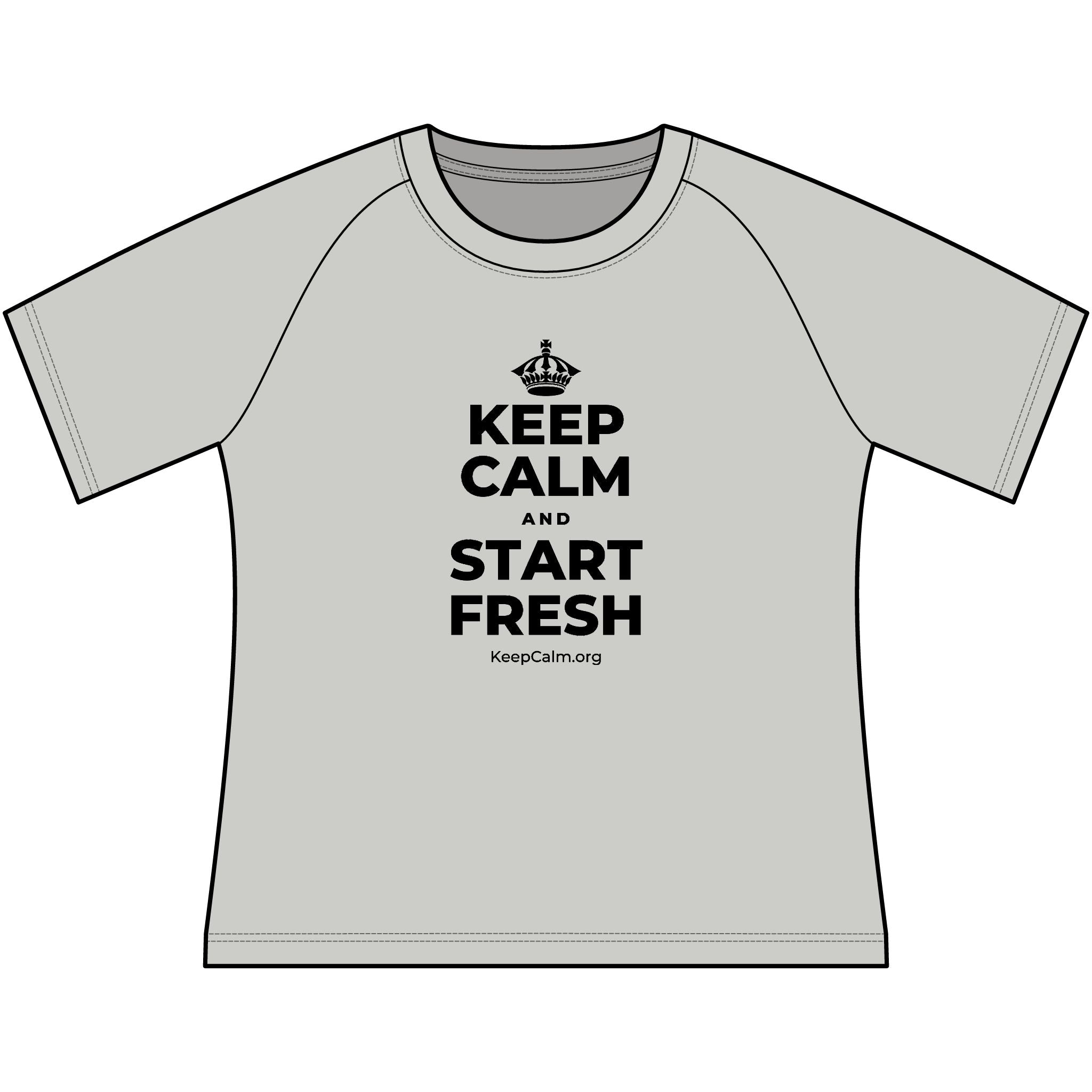 KEEP CALM AND START FRESH Women's Raglan Tee