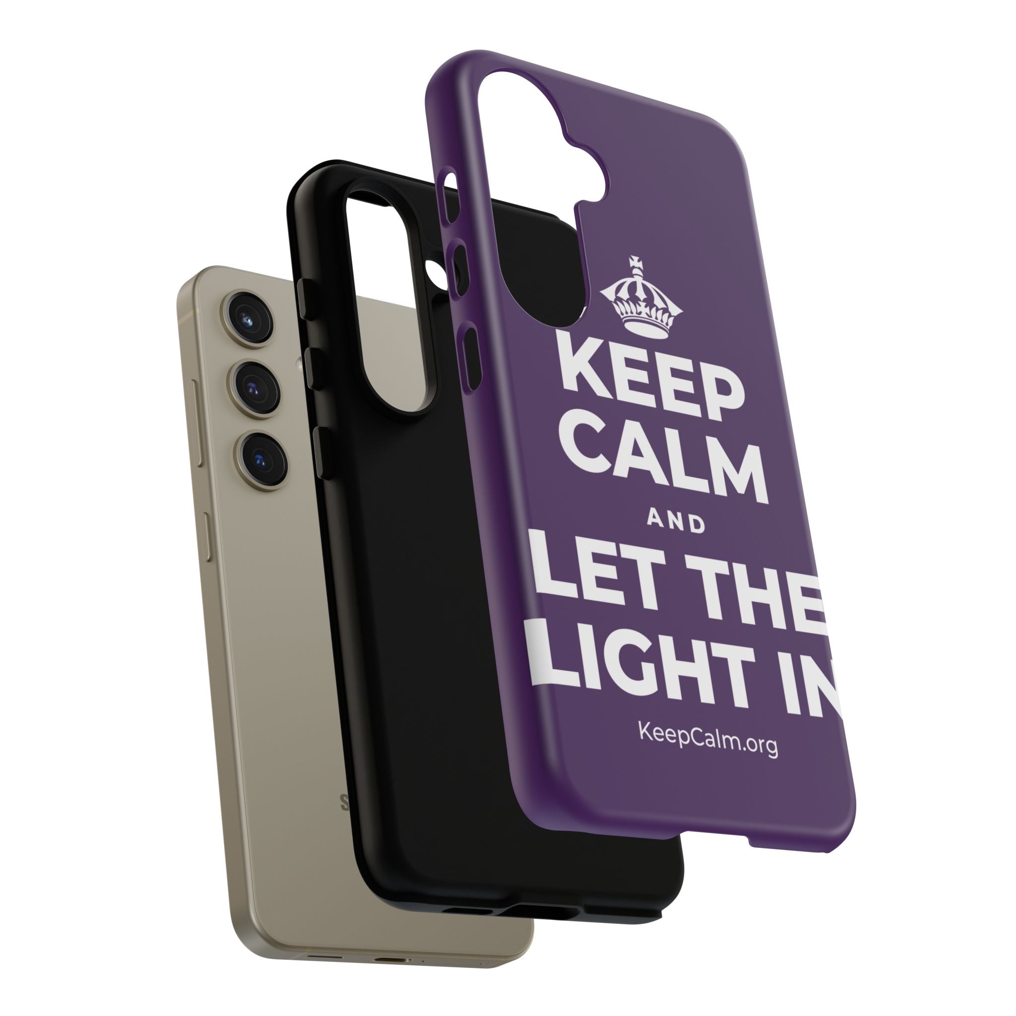 KEEP CALM AND LET THE LIGHT IN Phone Case