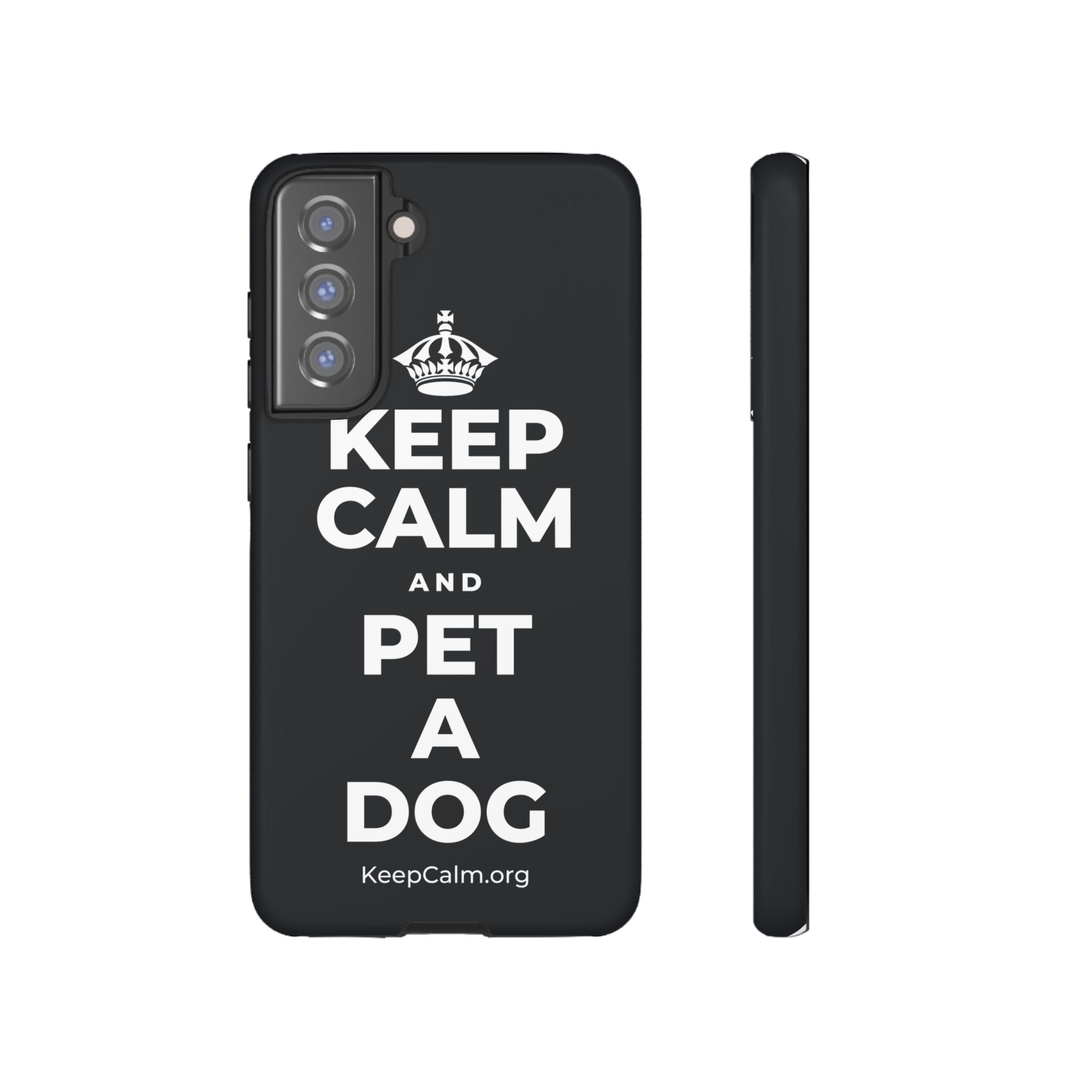 KEEP CALM AND PET A DOG Phone Case (Dark)
