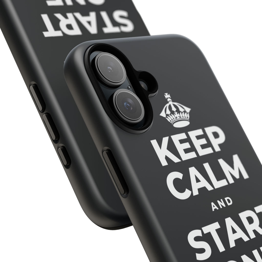 KEEP CALM AND START ONE FRESH PAGE Phone Case (Dark)