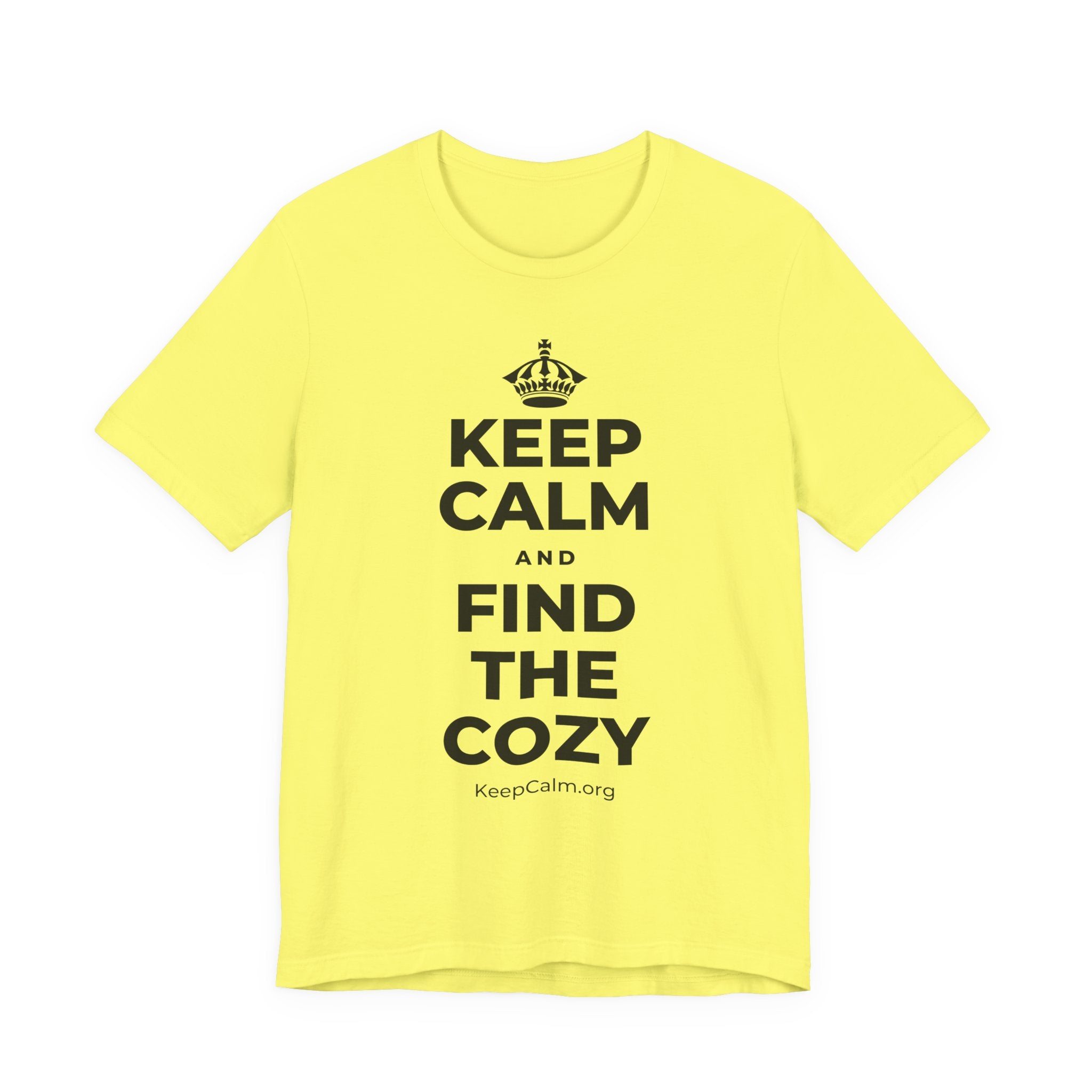 KEEP CALM AND FIND THE COZY T-Shirt (Soft Cream–Heather Mauve)