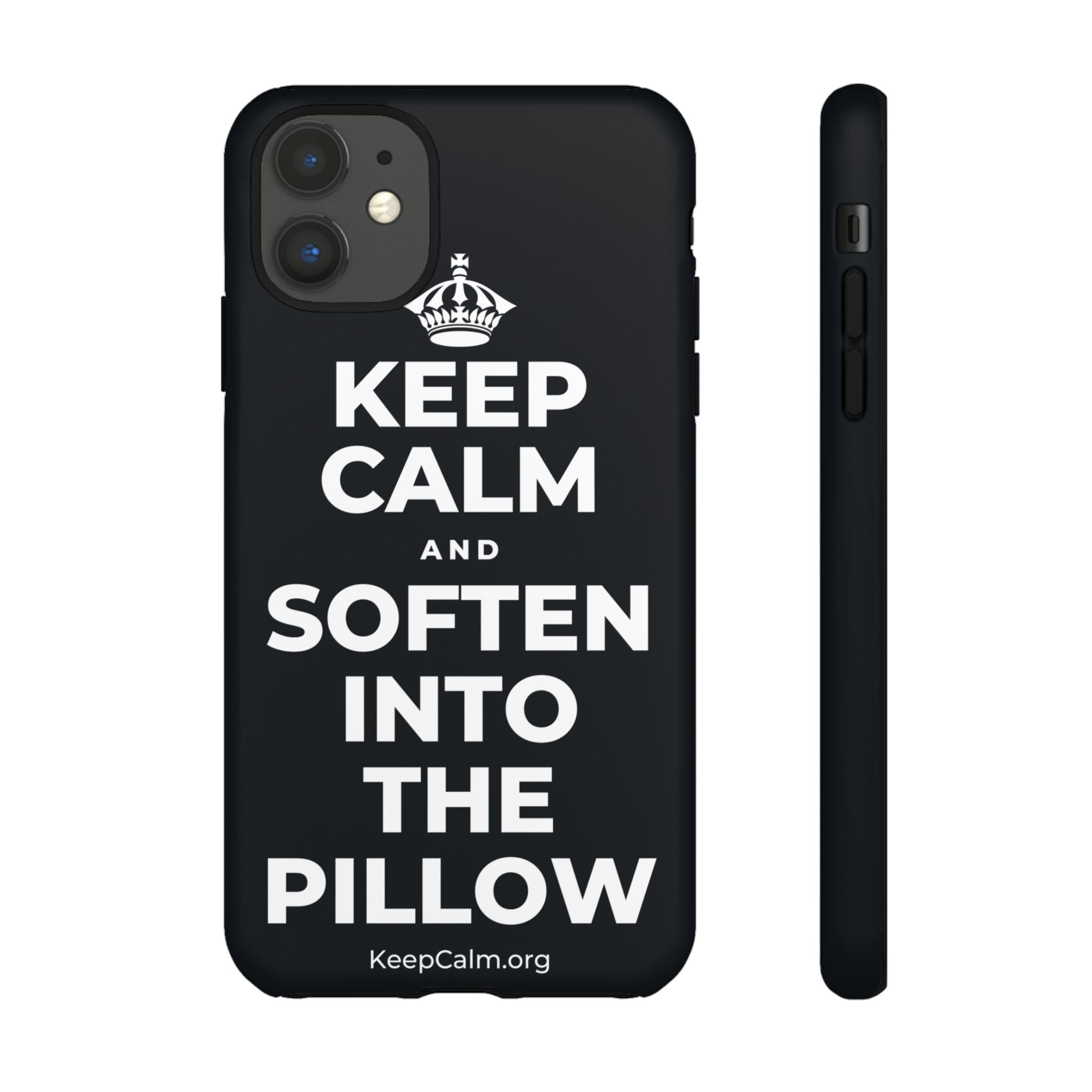 KEEP CALM AND SOFTEN INTO THE PILLOW Phone Case (Dark)