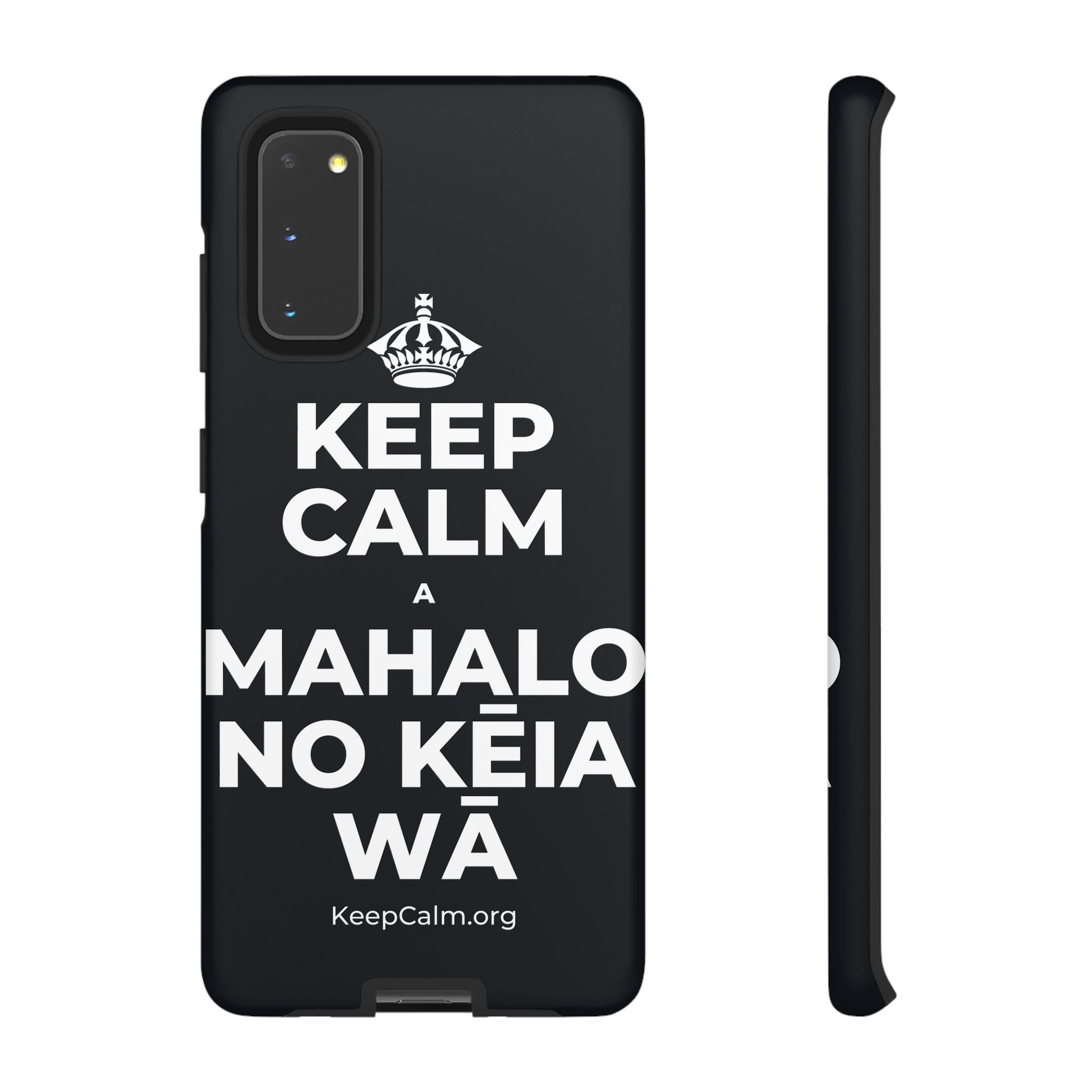 KEEP CALM A MAHALO NO KĒIA WĀ Phone Case (Dark)
