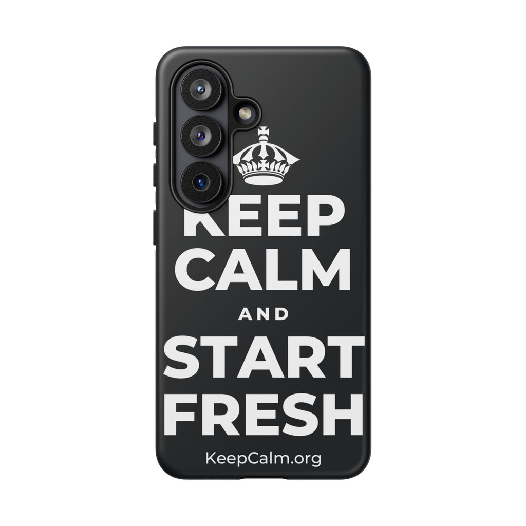 KEEP CALM AND START FRESH Phone Case (Dark)