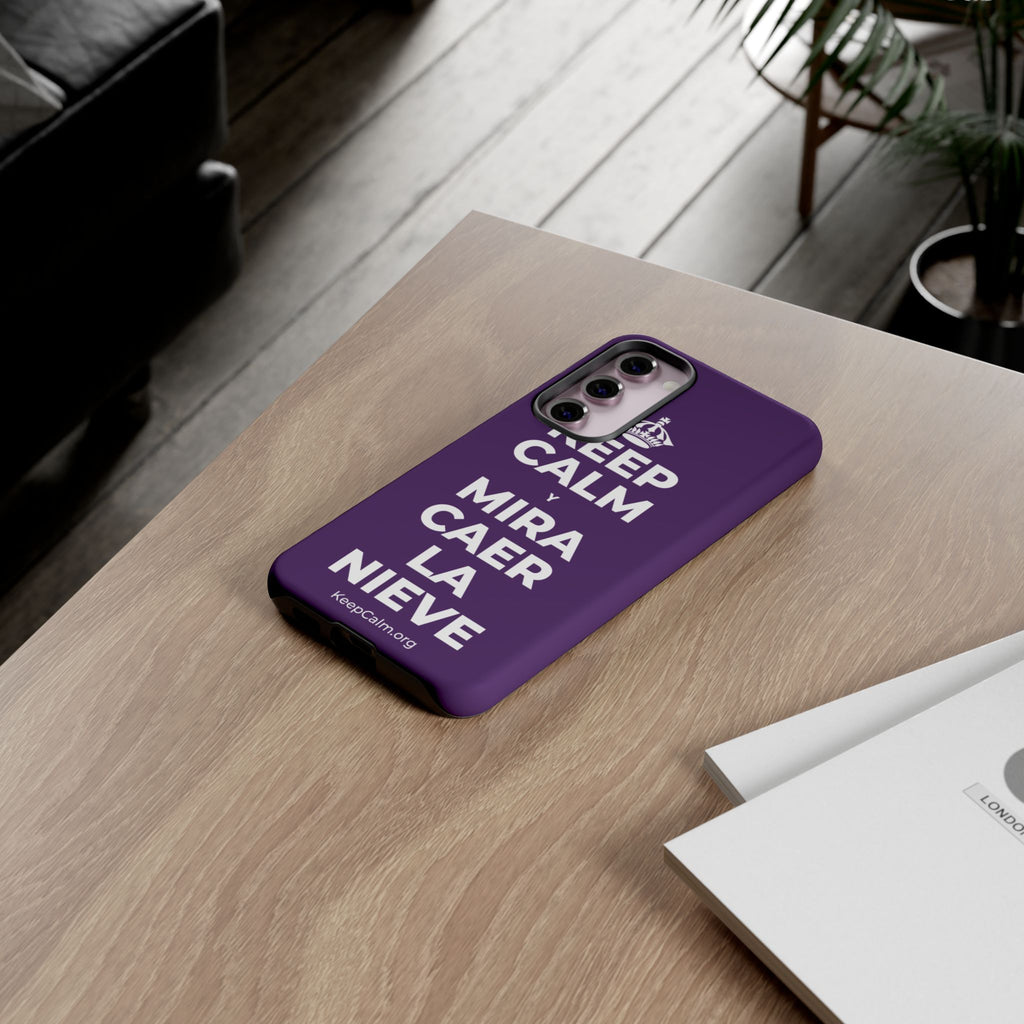 KEEP CALM Y MIRA CAER LA NIEVE Phone Case