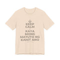 KEEP CALM AT KAYA MONG MATUTO NG KAHIT ANO T-Shirt (Soft Cream–Heather Mauve)