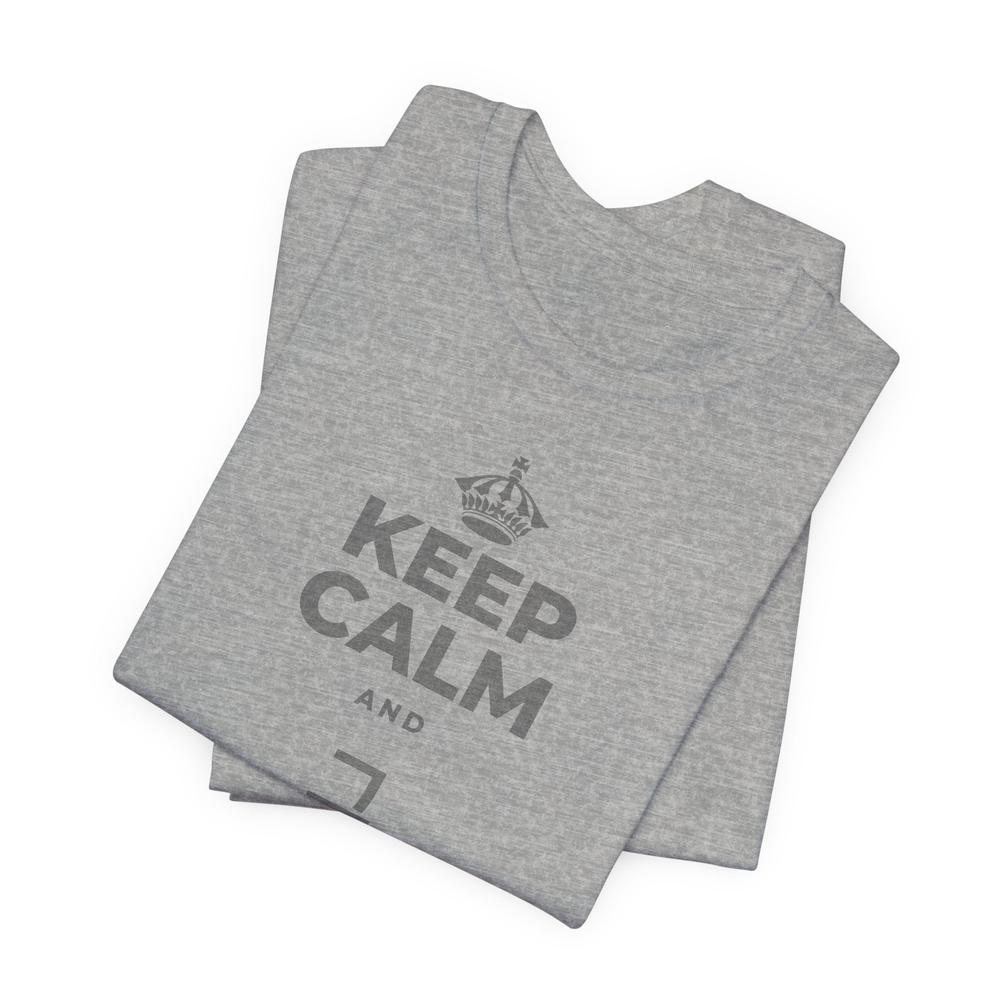 KEEP CALM AND 그 질문을 해요 T-Shirt (White–Asphalt)