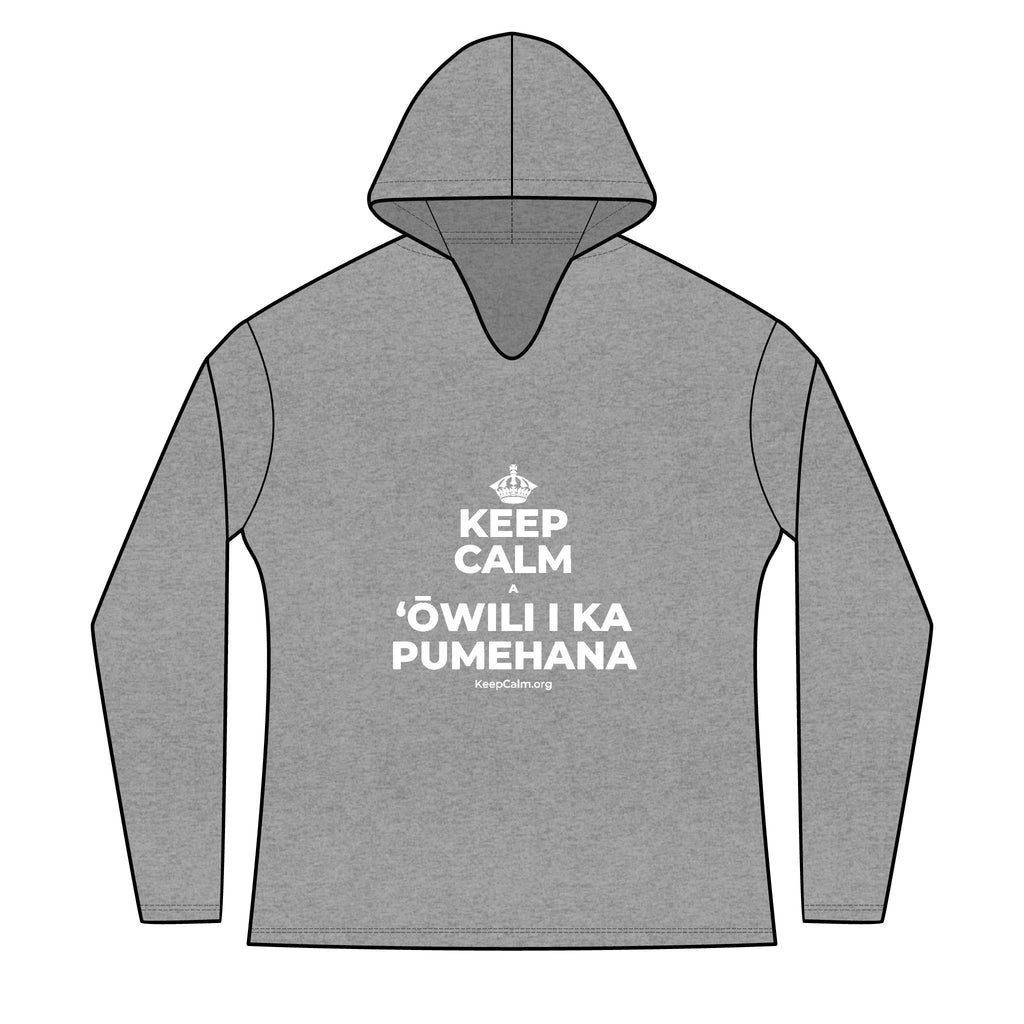 KEEP CALM A ʻŌWILI I KA PUMEHANA Women's Long Sleeve Hoodie