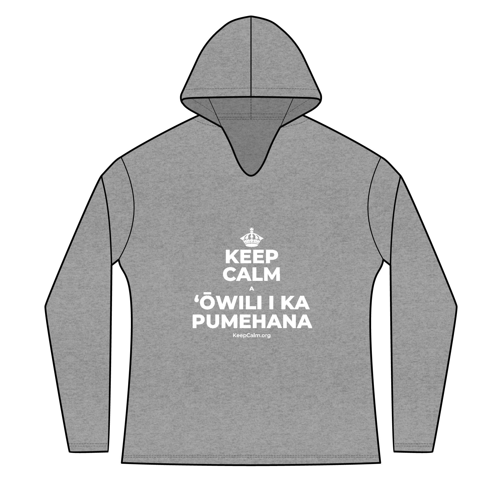 KEEP CALM A ʻŌWILI I KA PUMEHANA Women's Long Sleeve Hoodie