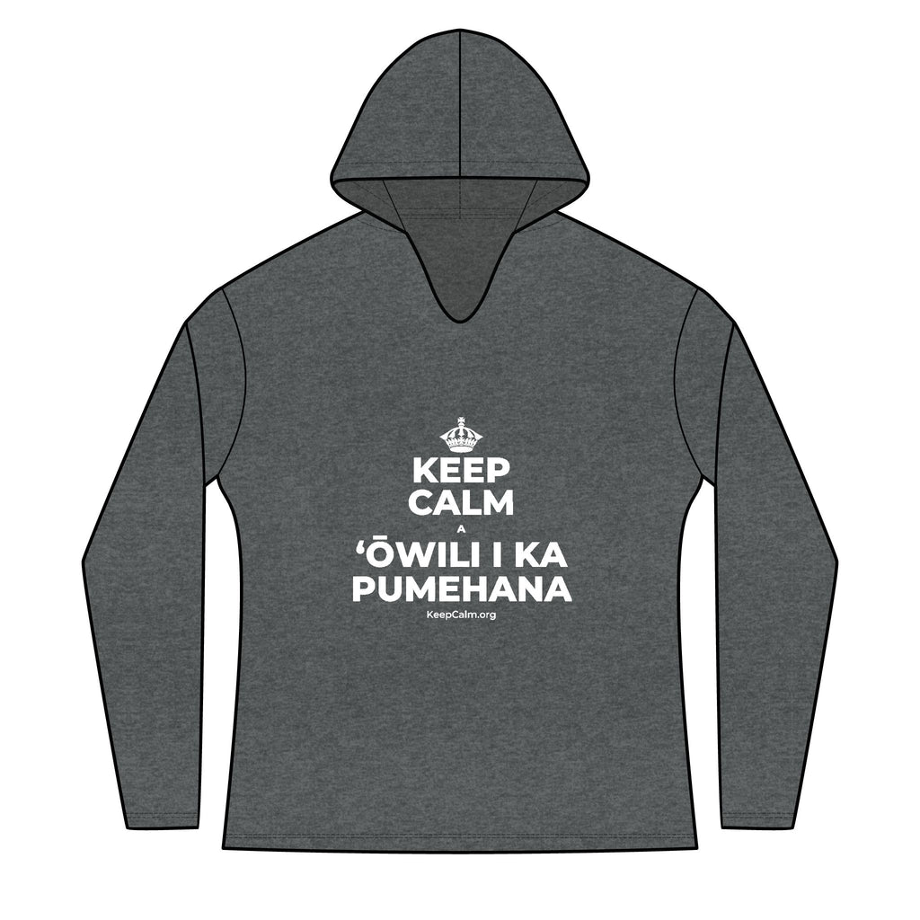KEEP CALM A ʻŌWILI I KA PUMEHANA Women's Long Sleeve Hoodie