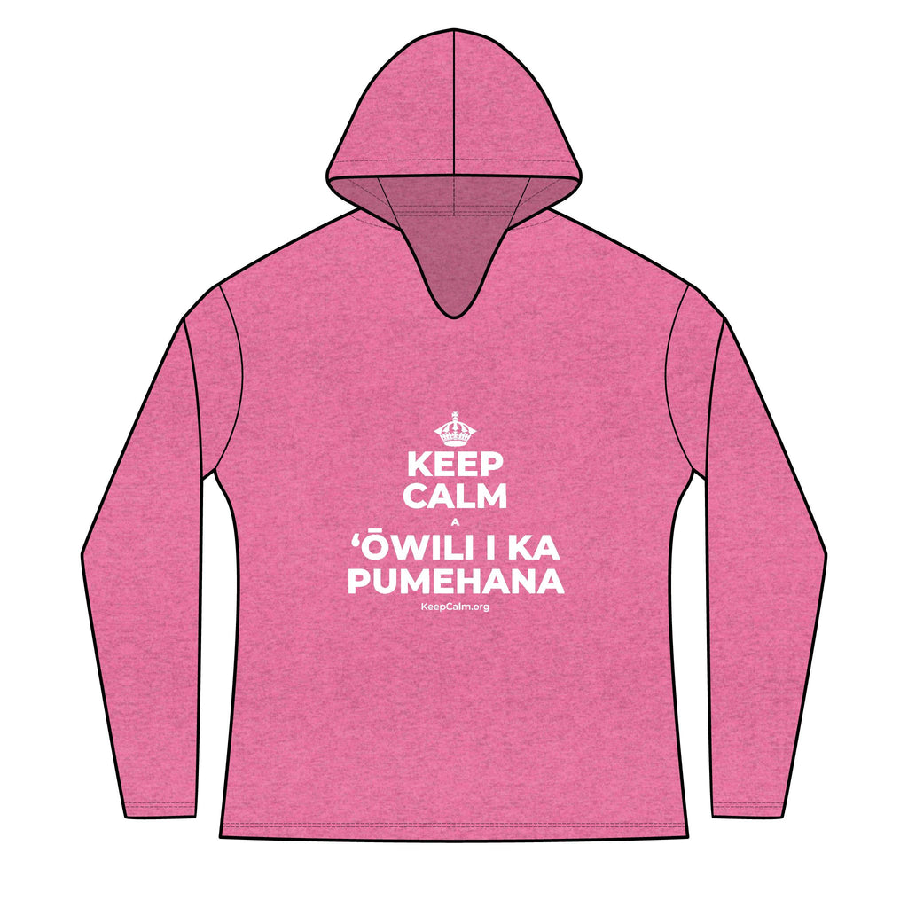 KEEP CALM A ʻŌWILI I KA PUMEHANA Women's Long Sleeve Hoodie