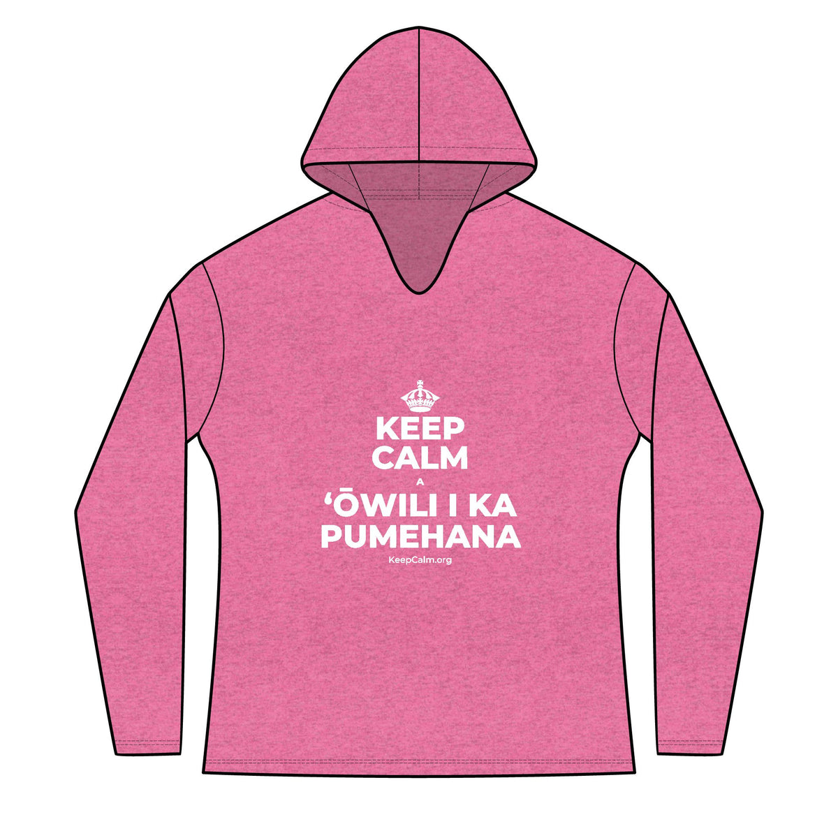 KEEP CALM A ʻŌWILI I KA PUMEHANA Women's Long Sleeve Hoodie
