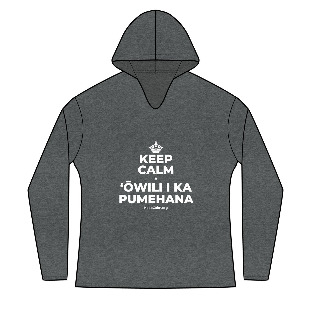 KEEP CALM A ʻŌWILI I KA PUMEHANA Women's Long Sleeve Hoodie